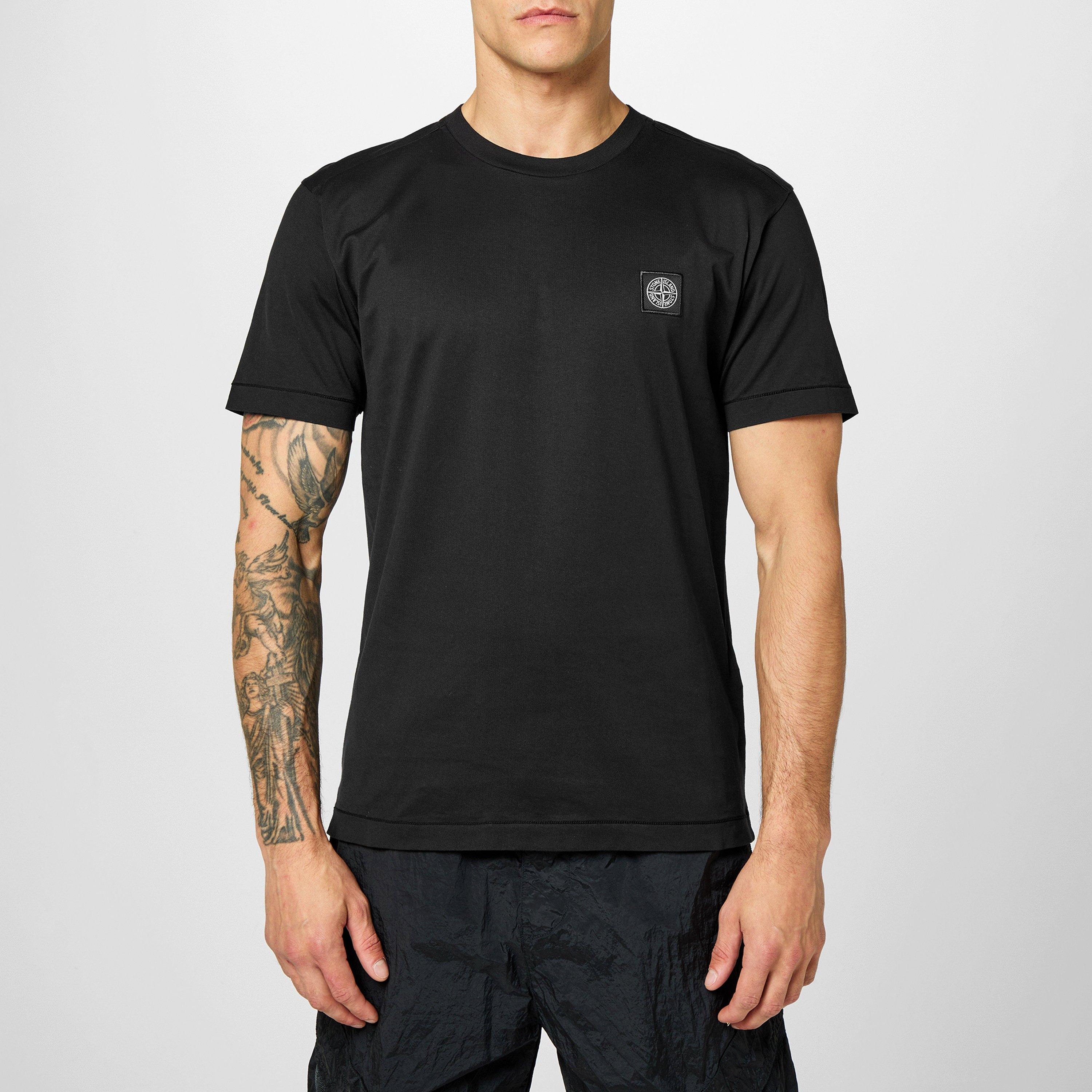 Stone Island | Men's Cotton Compass Logo Patch T-Shirt | HARVEY