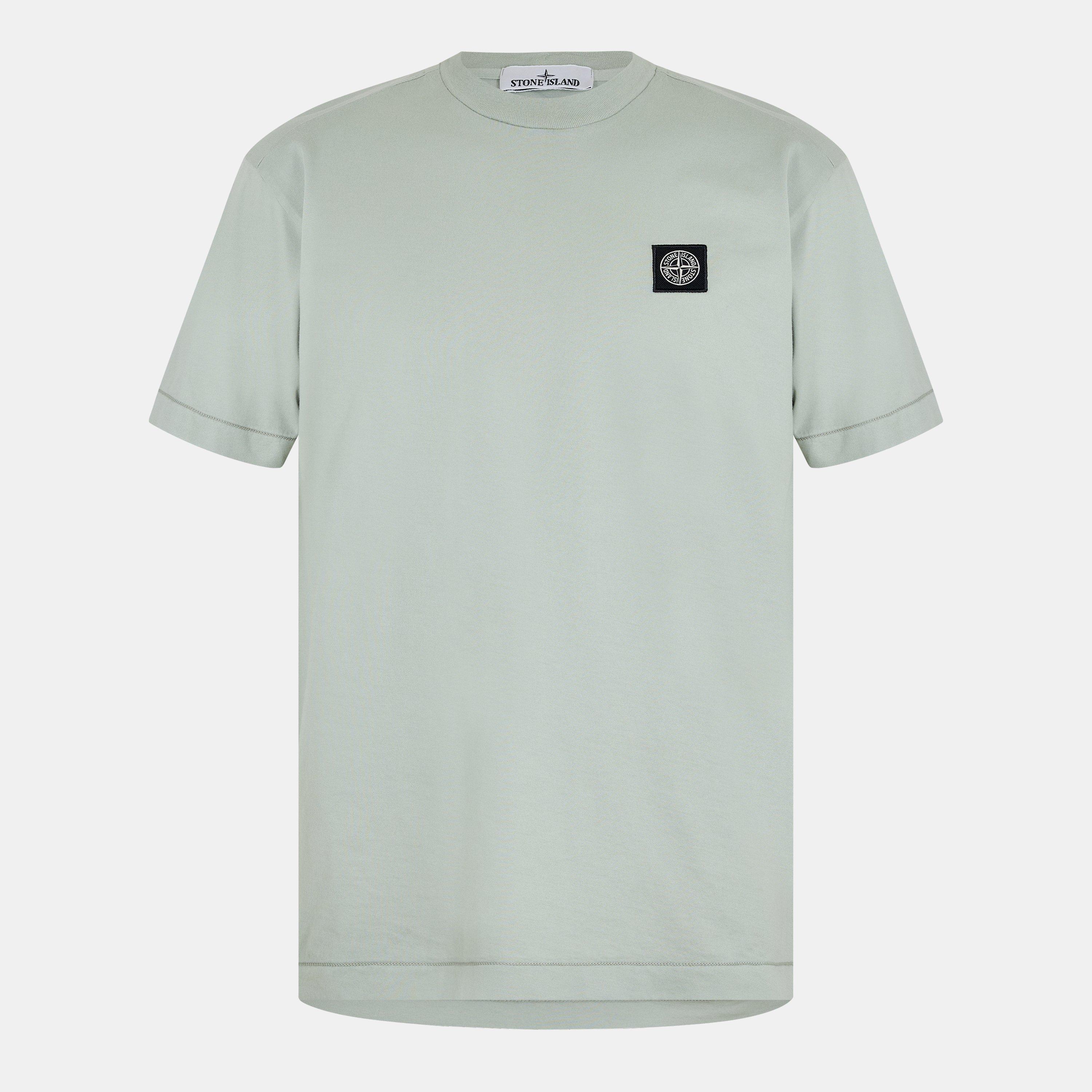Stone Island Men's Cotton Compass Logo Patch T-Shirt - Sage V0055 - S