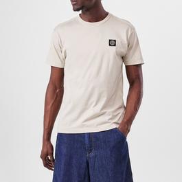 Stone Island MenS Cotton Compass Logo Patch T Shirt