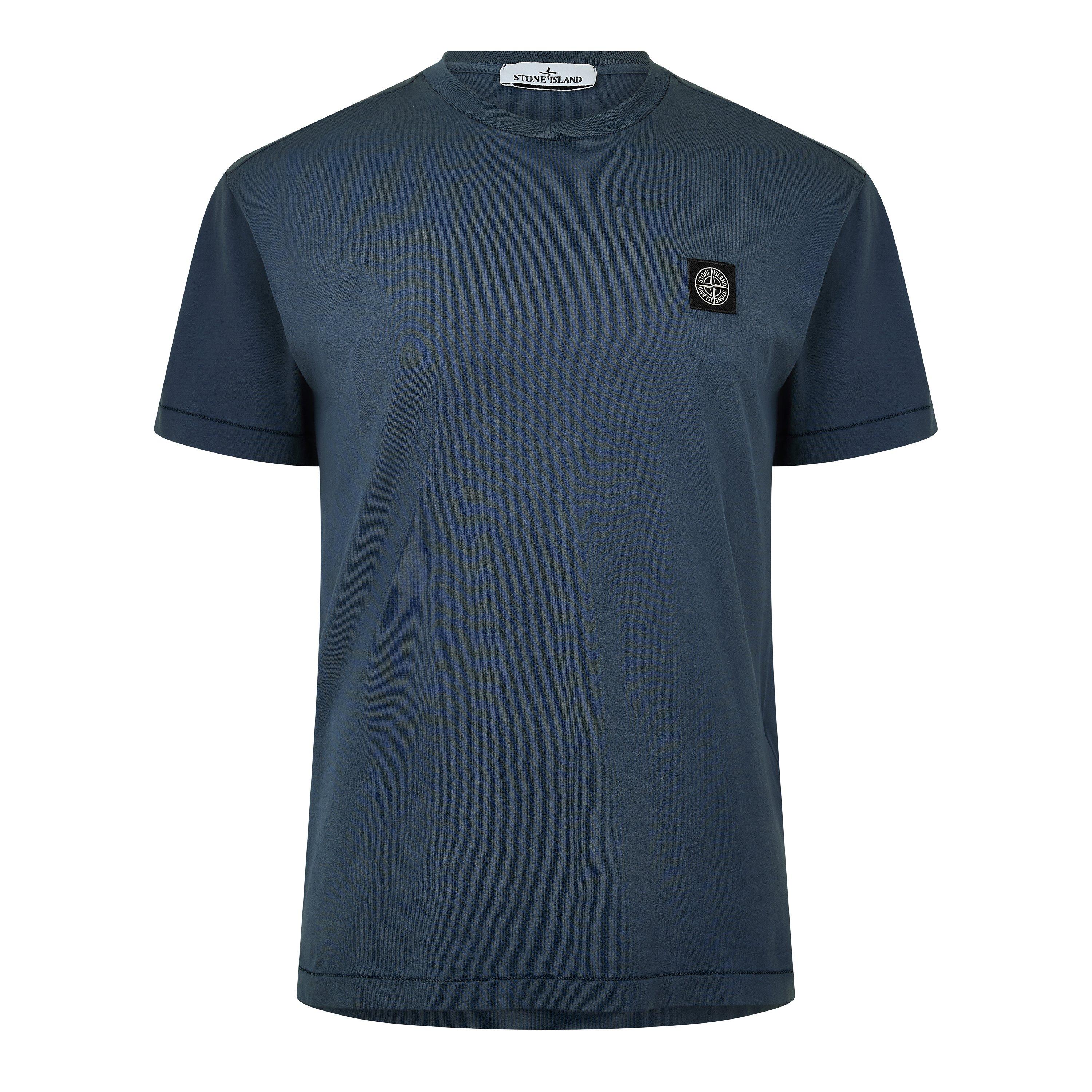 Stone Island Men's Cotton Compass Logo Patch T-Shirt - Slate Blu V002E - L