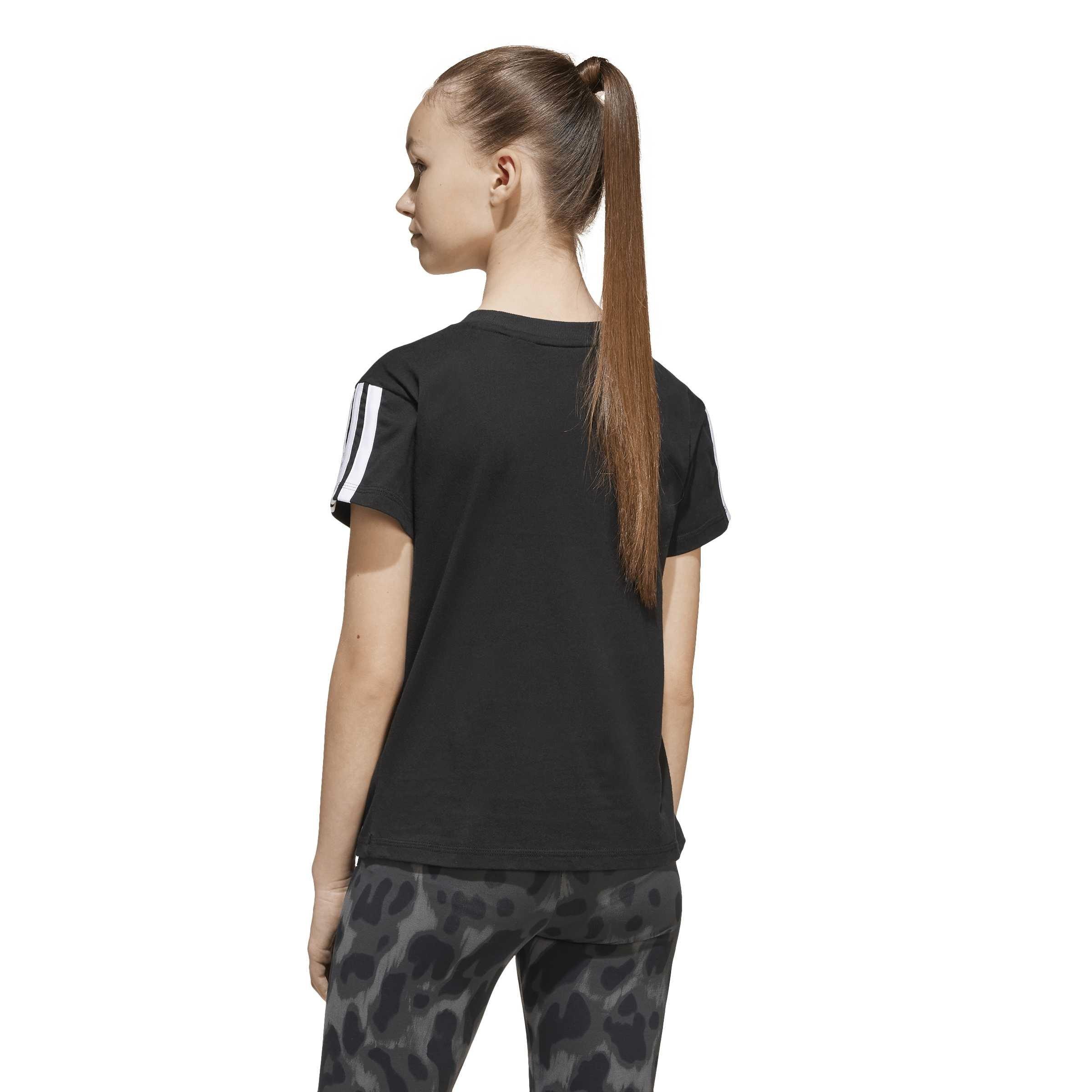 Black/White - adidas - Essential Junior Tee - 3