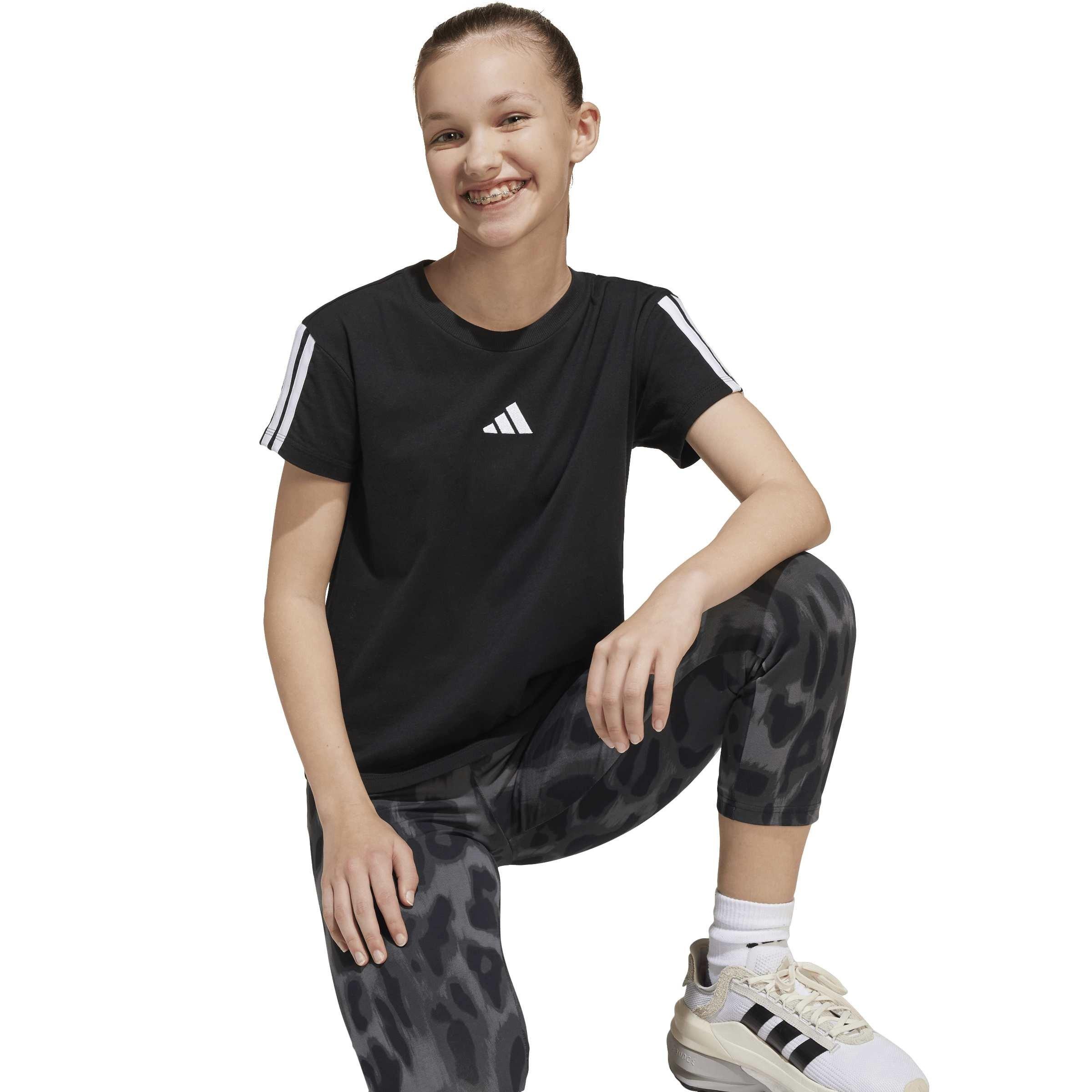 Black/White - adidas - Essential Junior Tee - 5