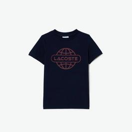 Lacoste Globe Logo T Shirt Junior