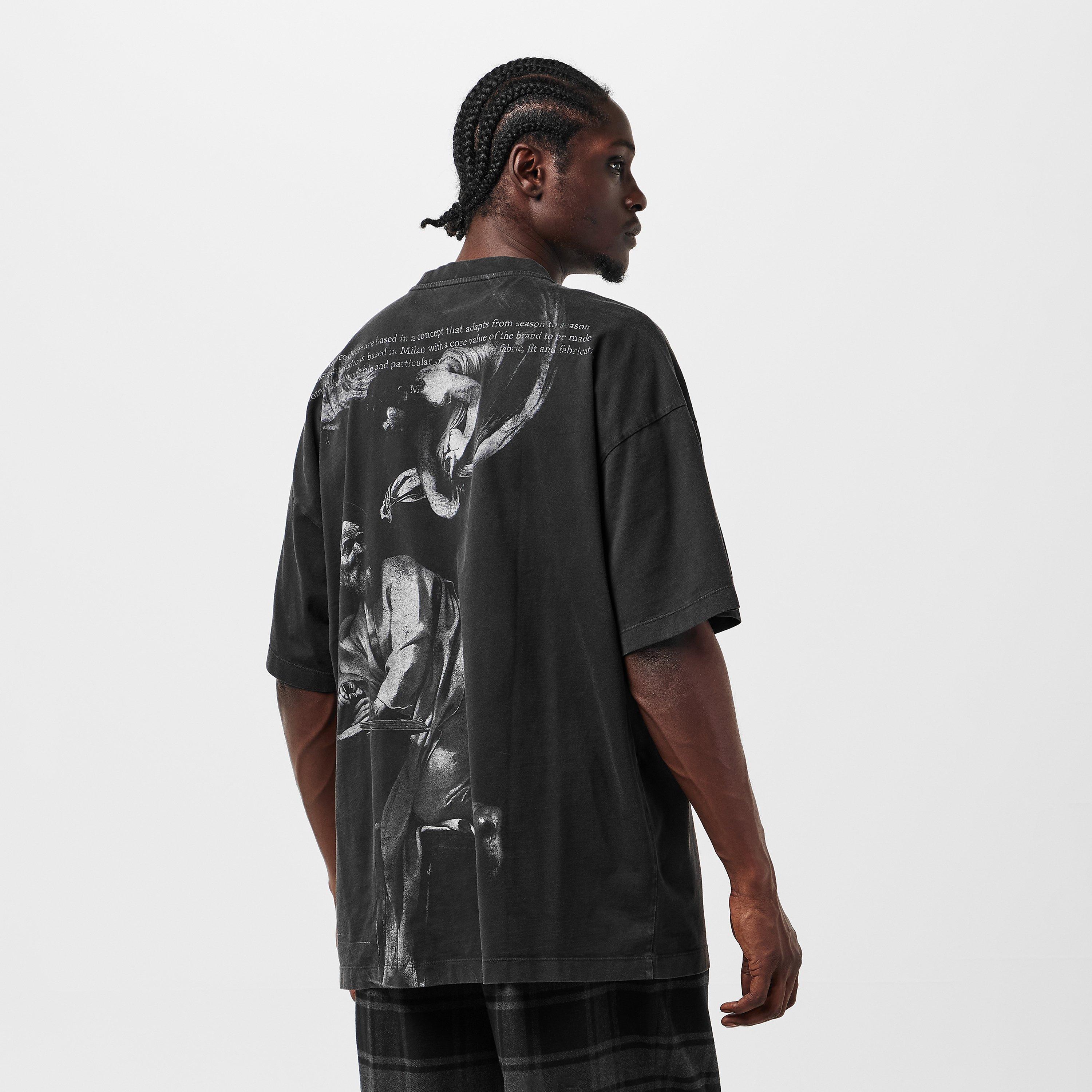 Zwart/Grijs - Off White - Men's Regular Fit T-Shirt - 4