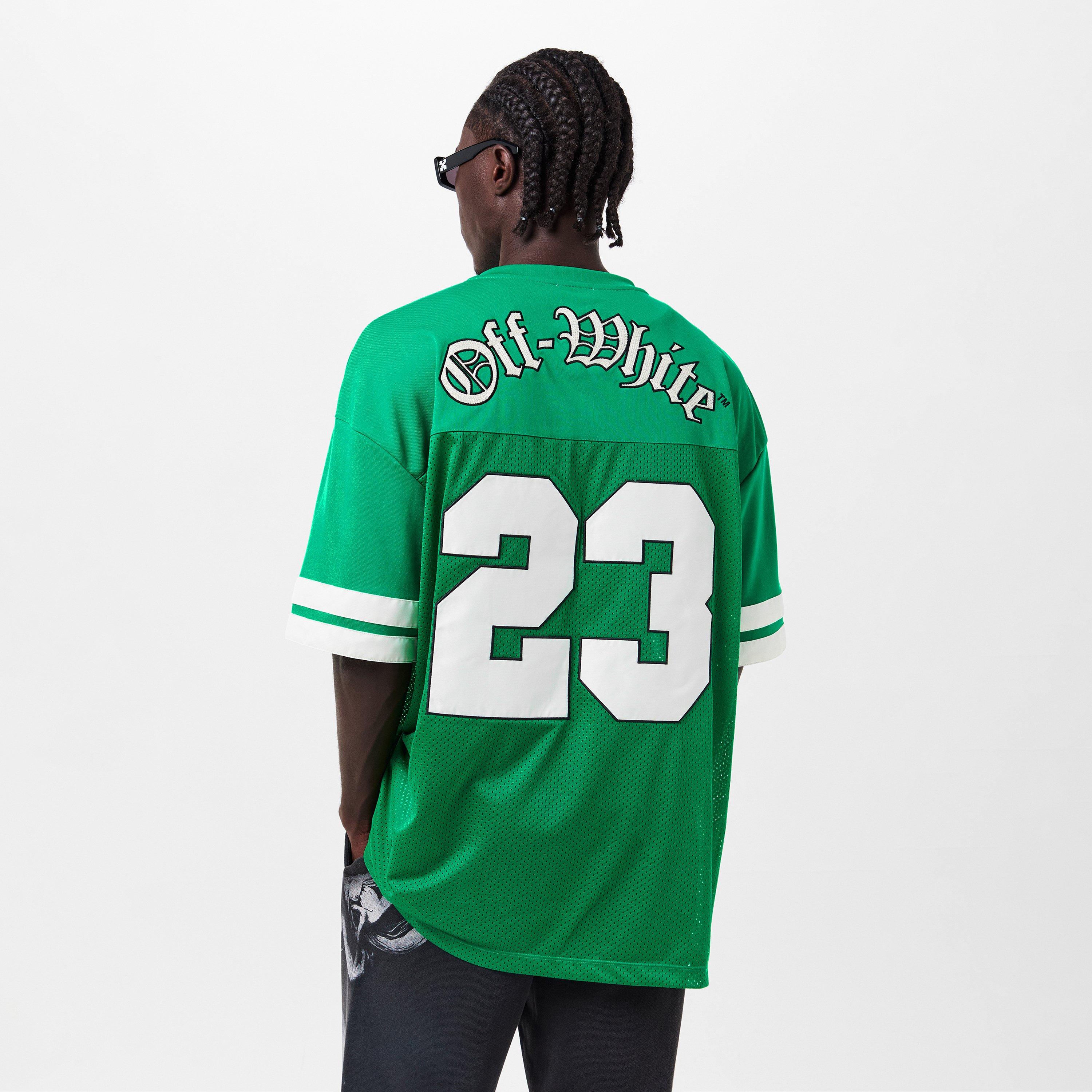 Green/White - Off White - Men's Regular Fit T-Shirt - 4