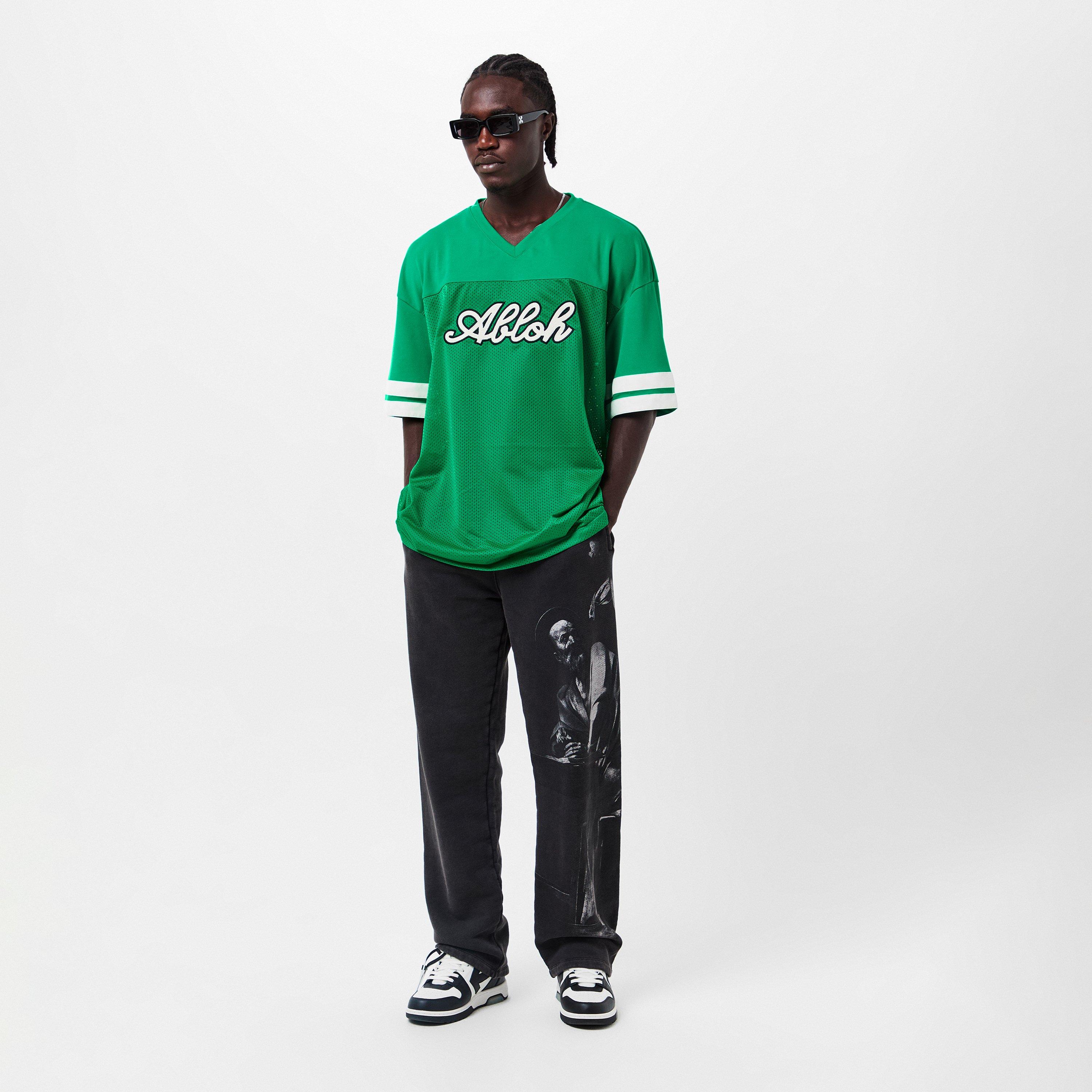 Green/White - Off White - Men's Regular Fit T-Shirt - 6