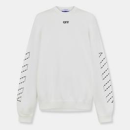 Off White Men's Arrows Crew Neck Sweatshirt, Signature