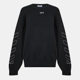 Off White Men's Arrows Crew Neck Sweatshirt, Signature