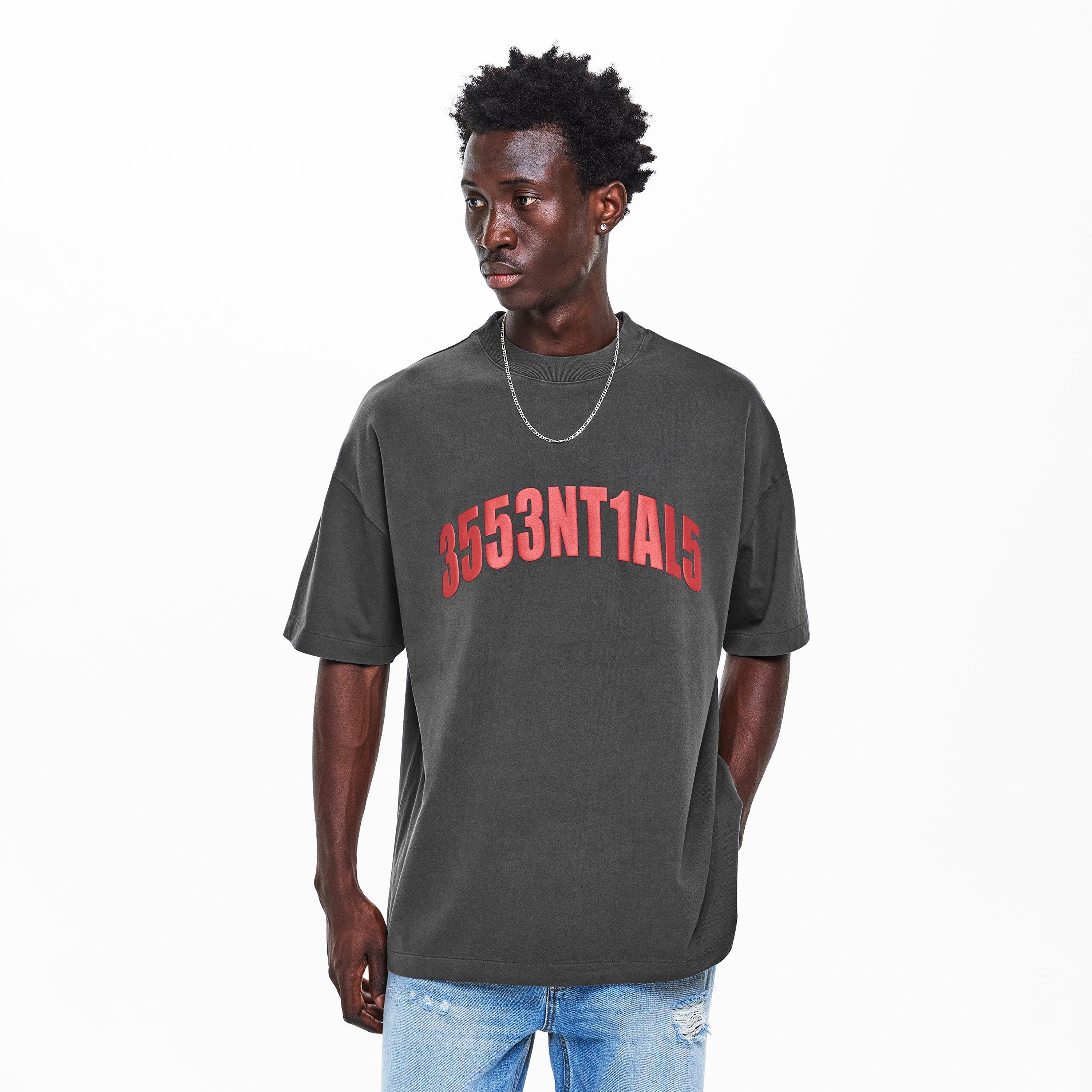 Iron Grey/Red - Fear Of God Essentials - FGE Chicago Tee Sn62 - 3