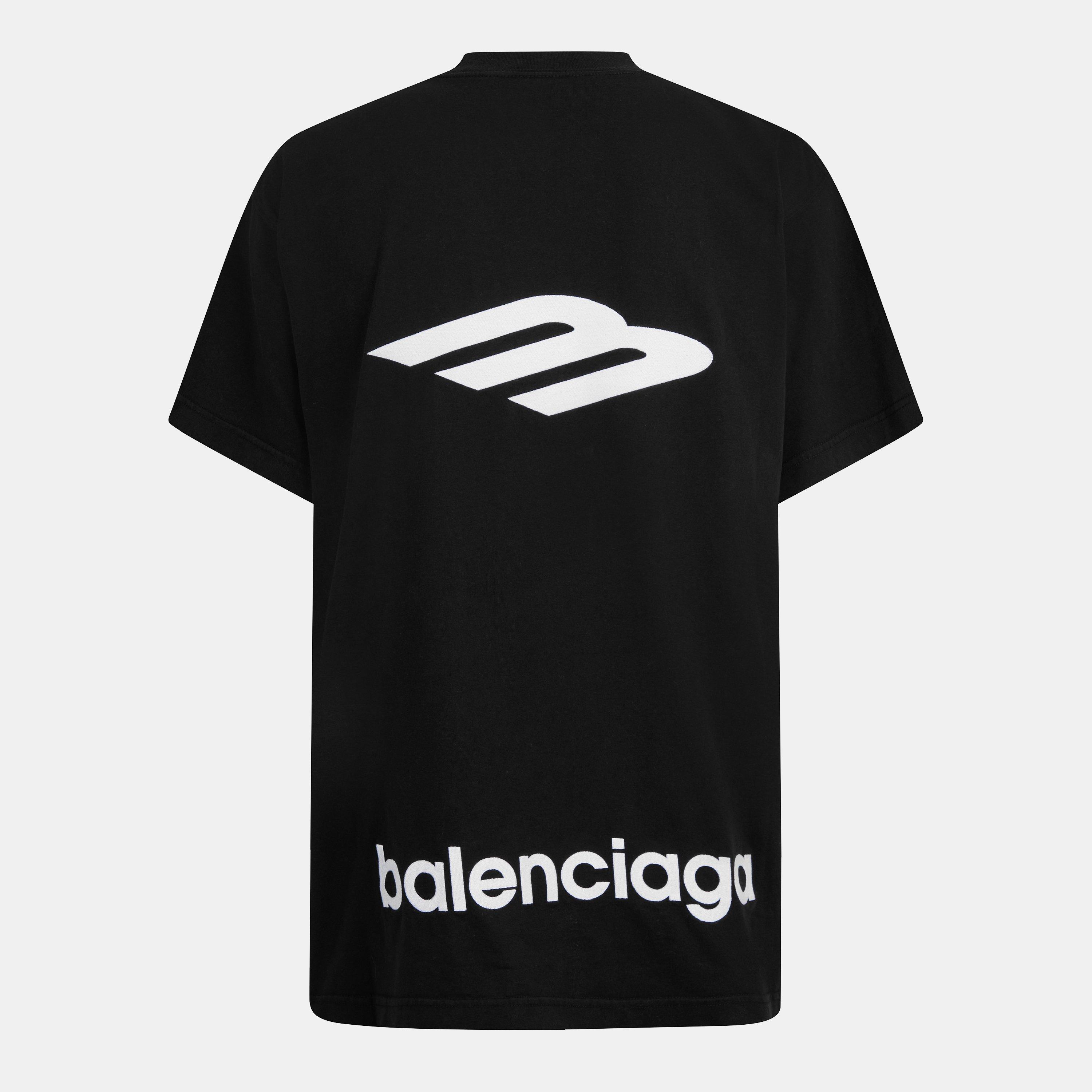Black/White - Balenciaga - Bal Oversized Tee Sn62 - 2