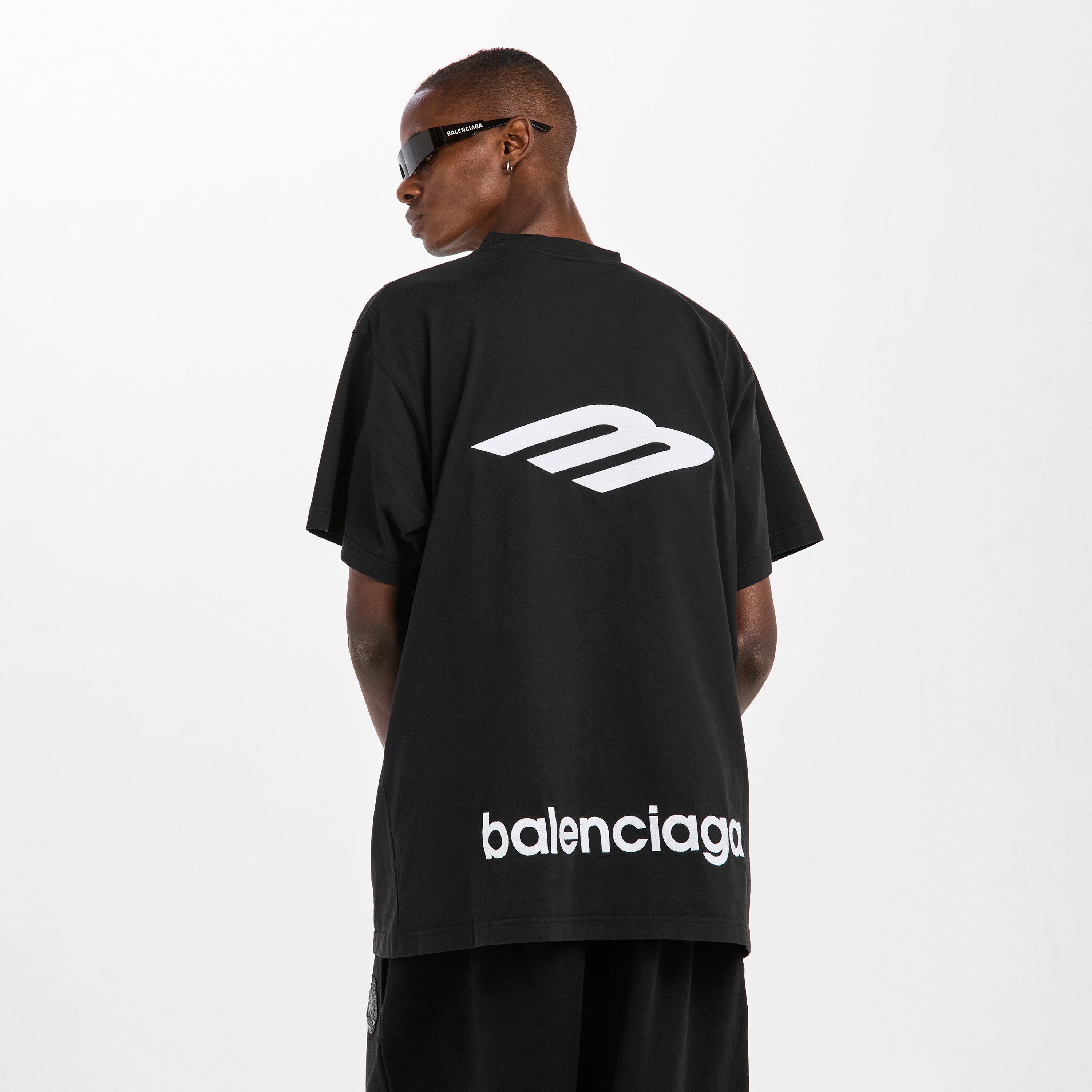 Black/White - Balenciaga - Bal Oversized Tee Sn62 - 4