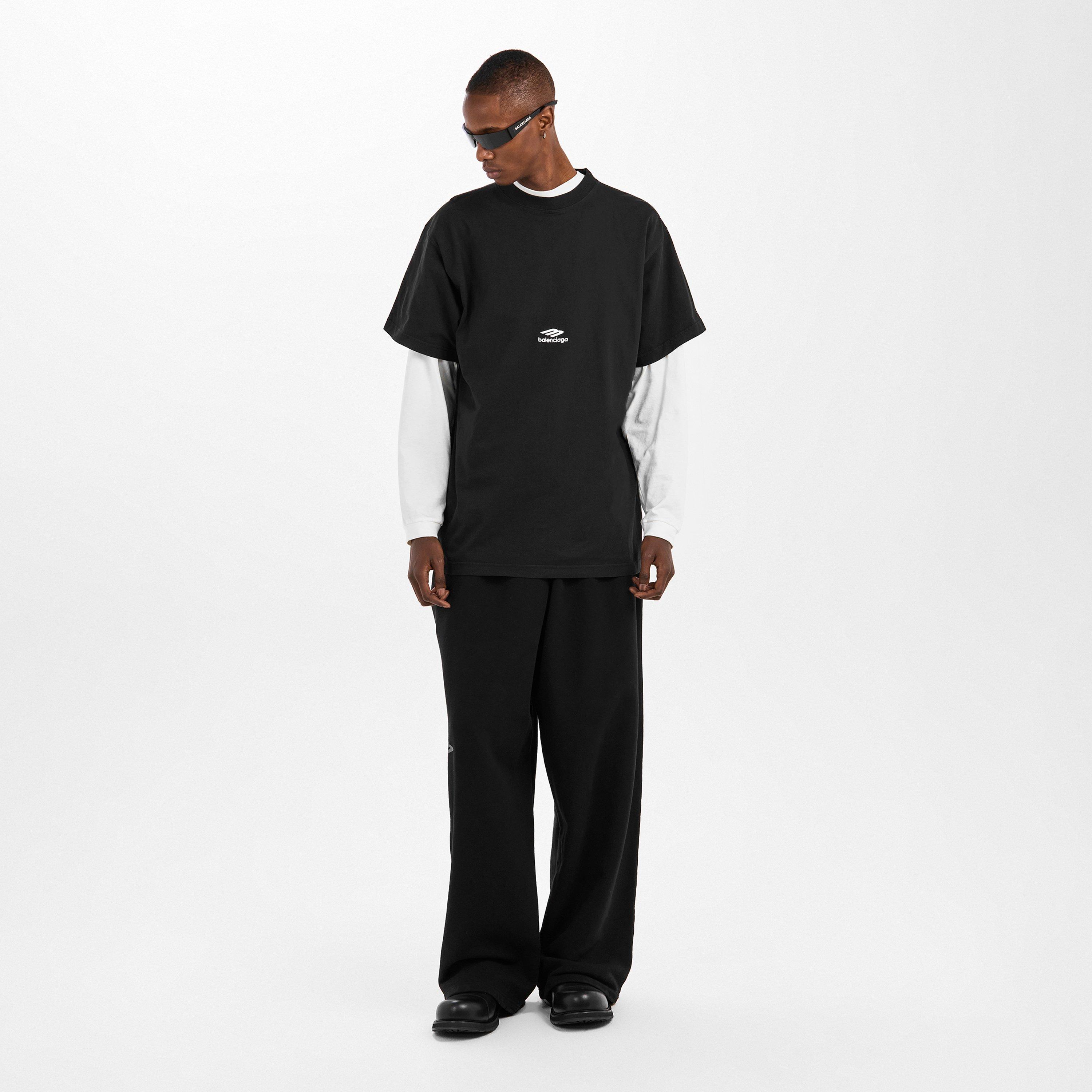 Black/White - Balenciaga - Bal Oversized Tee Sn62 - 6
