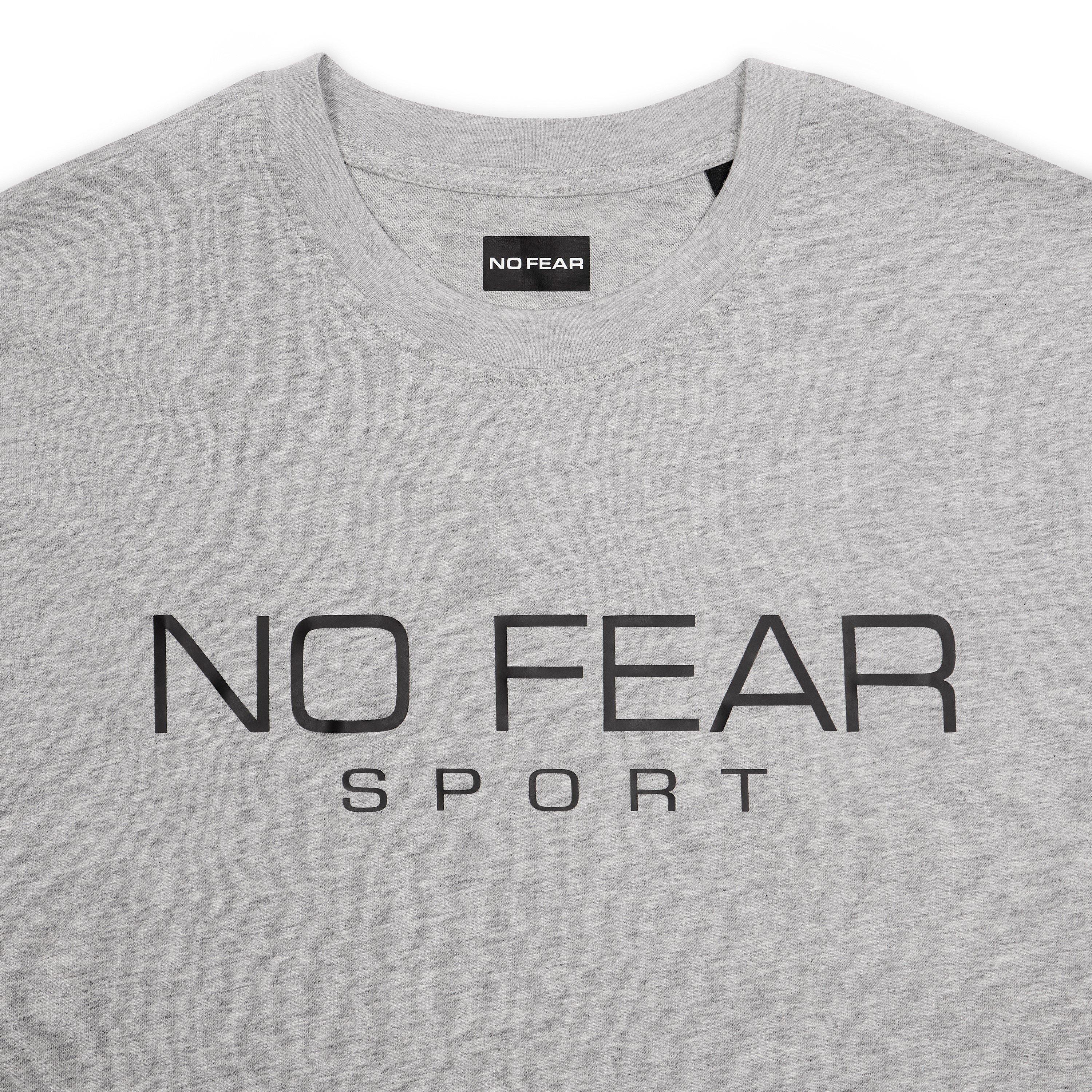 Grey Marl - No Fear - Mens Sport Logo T-Shirt - 3