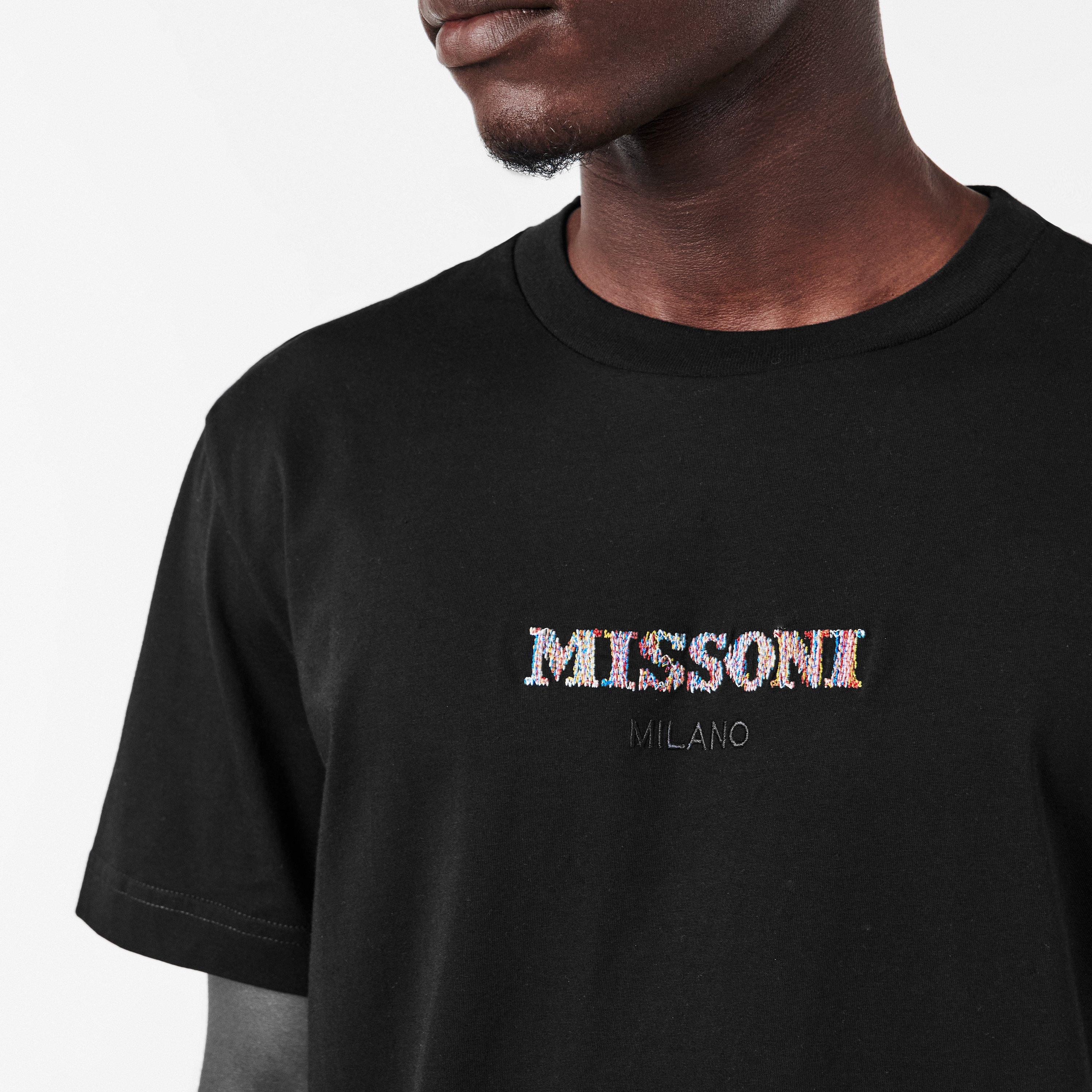 Black - Missoni - Embroidered Logo Tee - 5