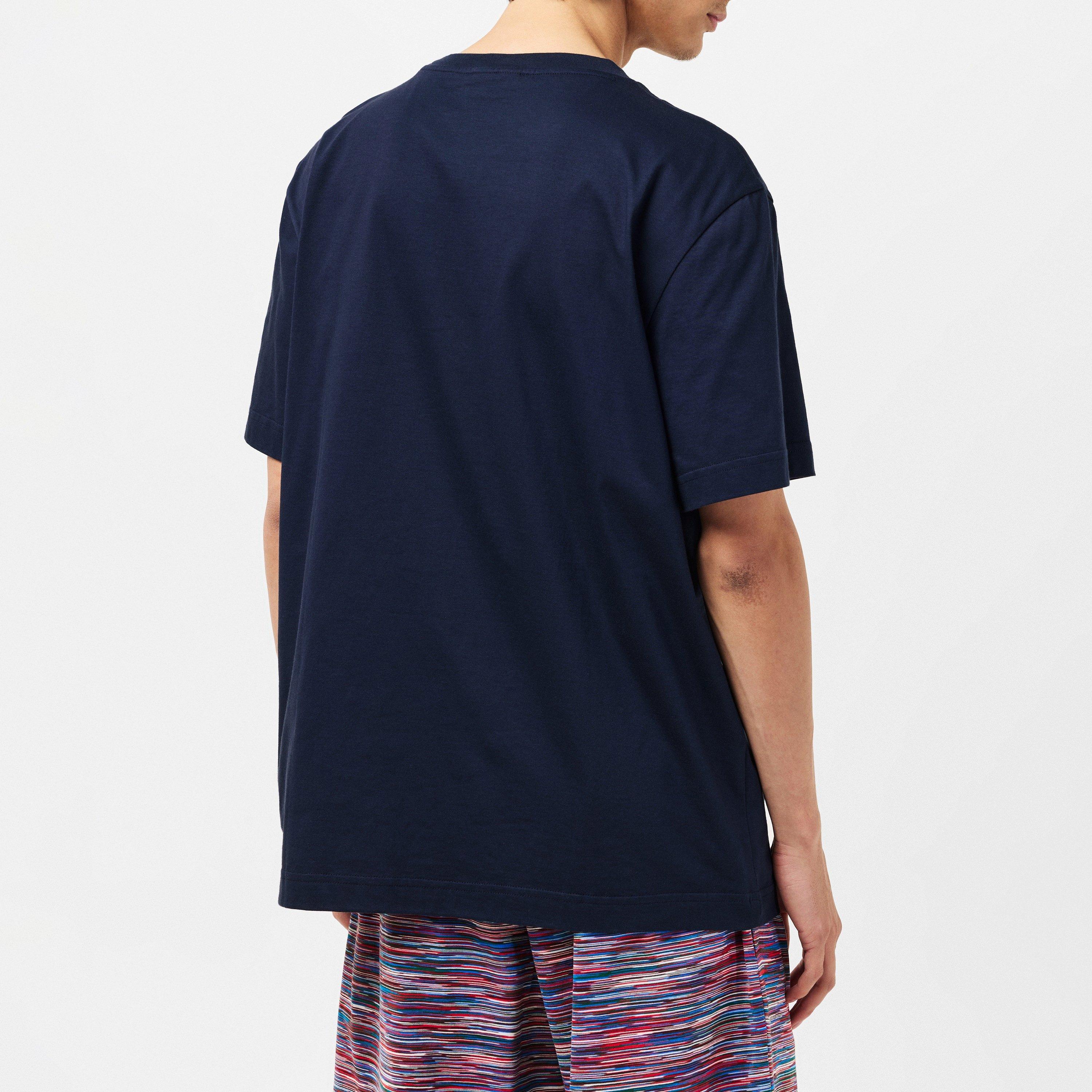 Navy - Missoni - Embroidered Logo Tee - 4