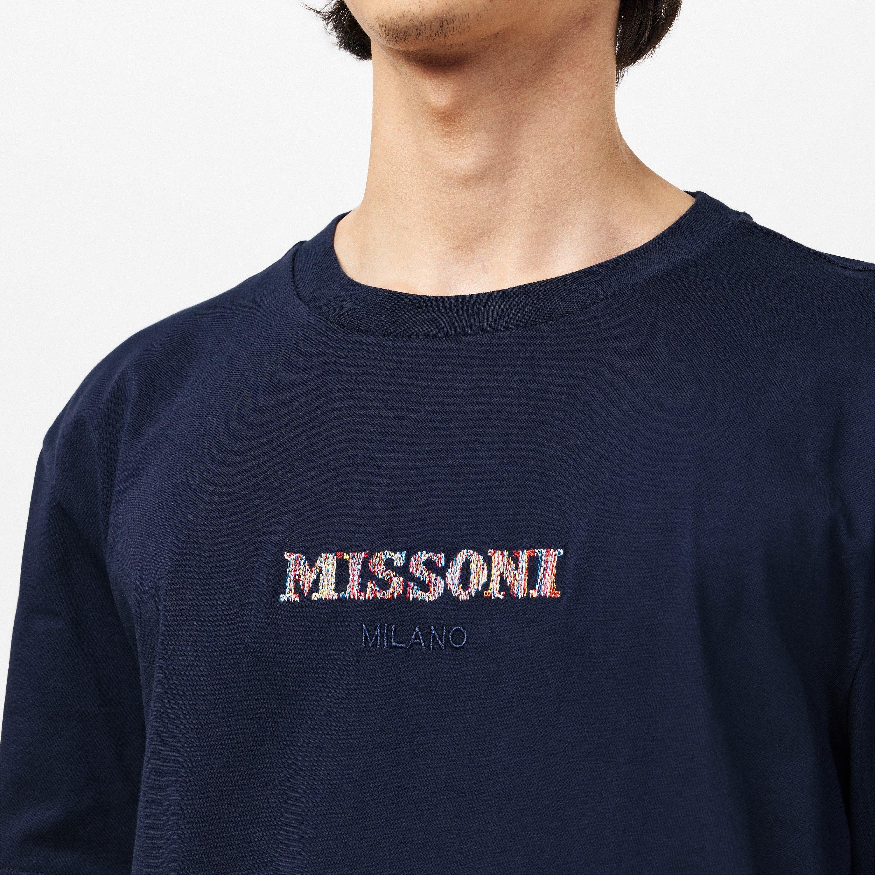 Navy - Missoni - Embroidered Logo Tee - 5