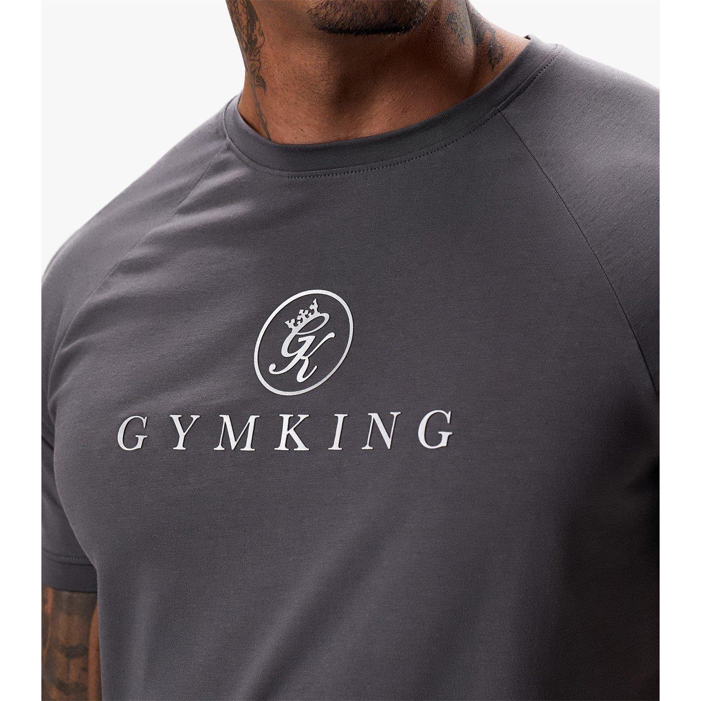 Graphite - Gym King - Mens Pro Logo Jersey Regular Fit T-Shirt - 4