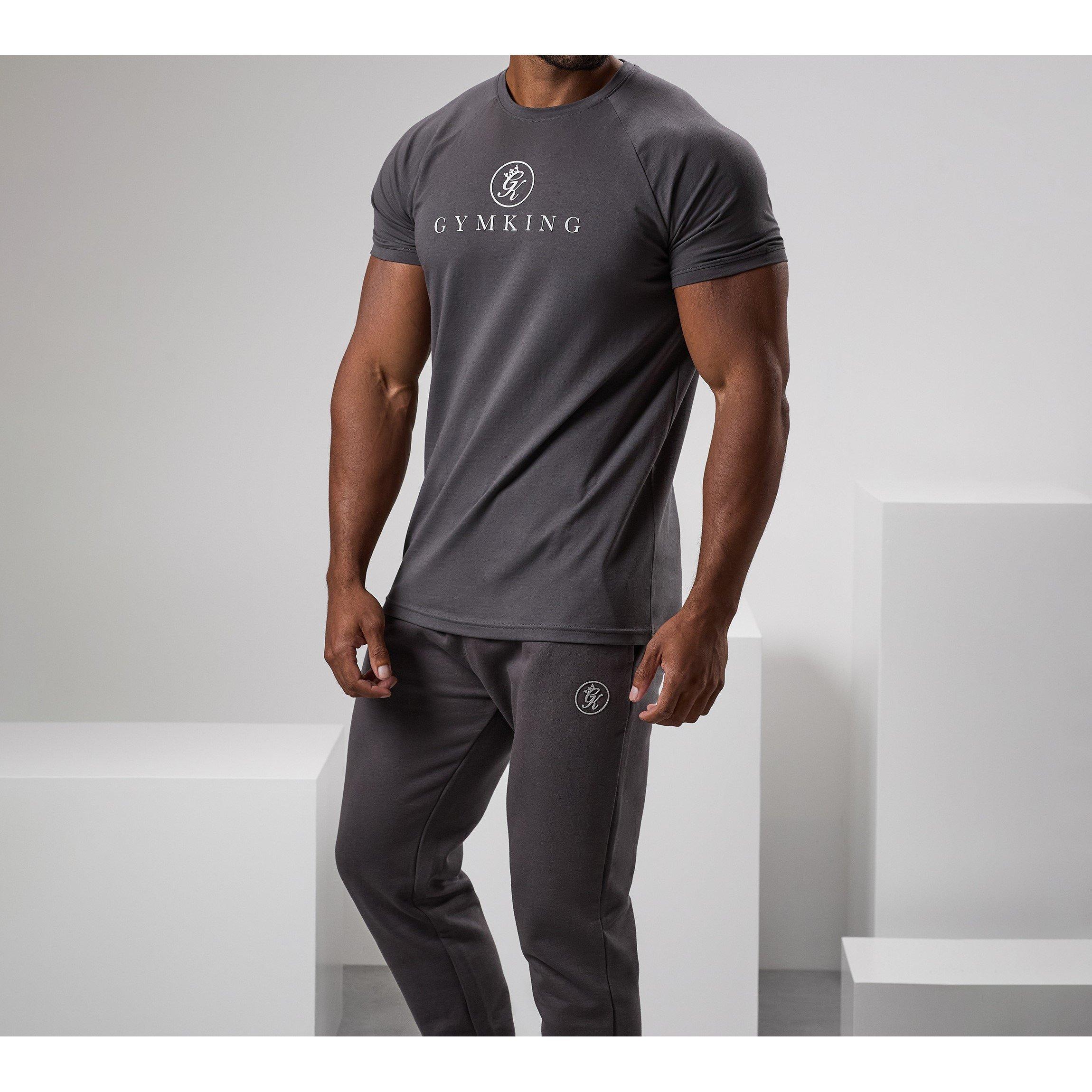 Graphite - Gym King - Mens Pro Logo Jersey Regular Fit T-Shirt - 5