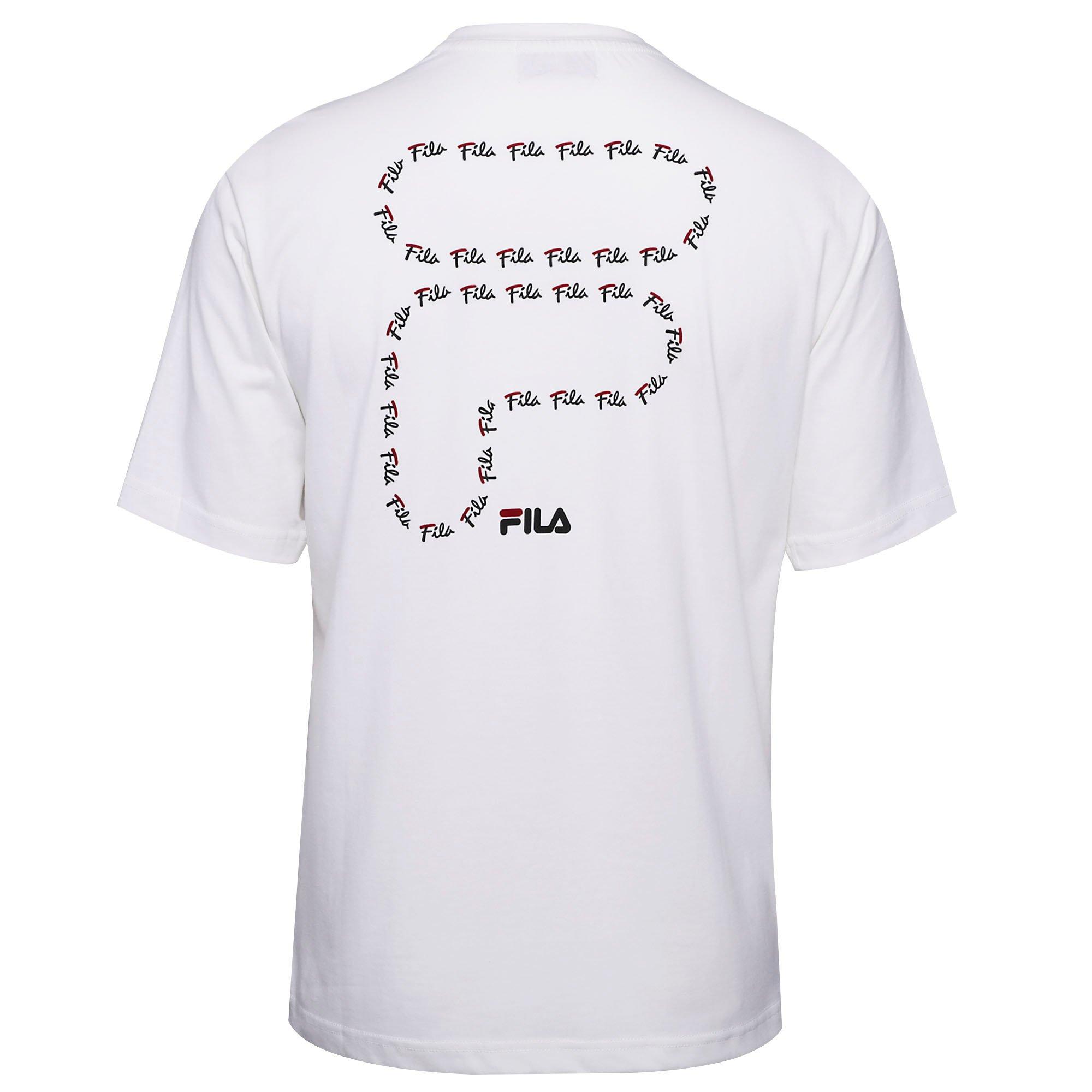 White - Fila - Loose Knit T-Shirt Mens - 3