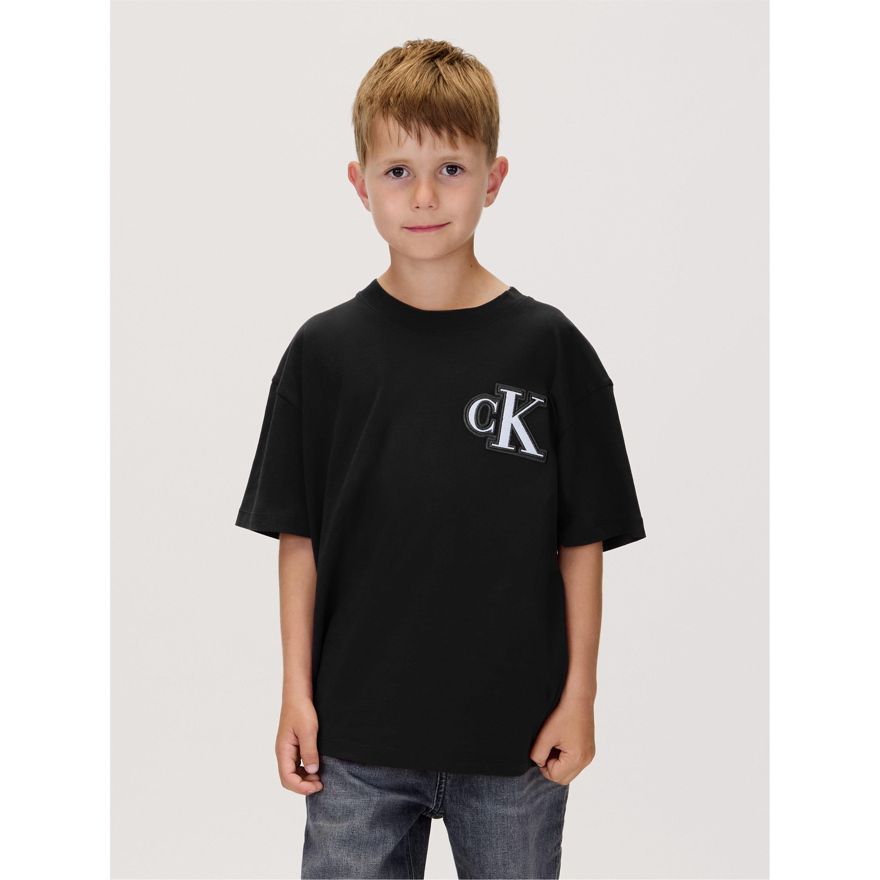 CK Black BEH - Calvin Klein Jeans - Kids' CKJ Logo Regular Fit T-Shirt - 2