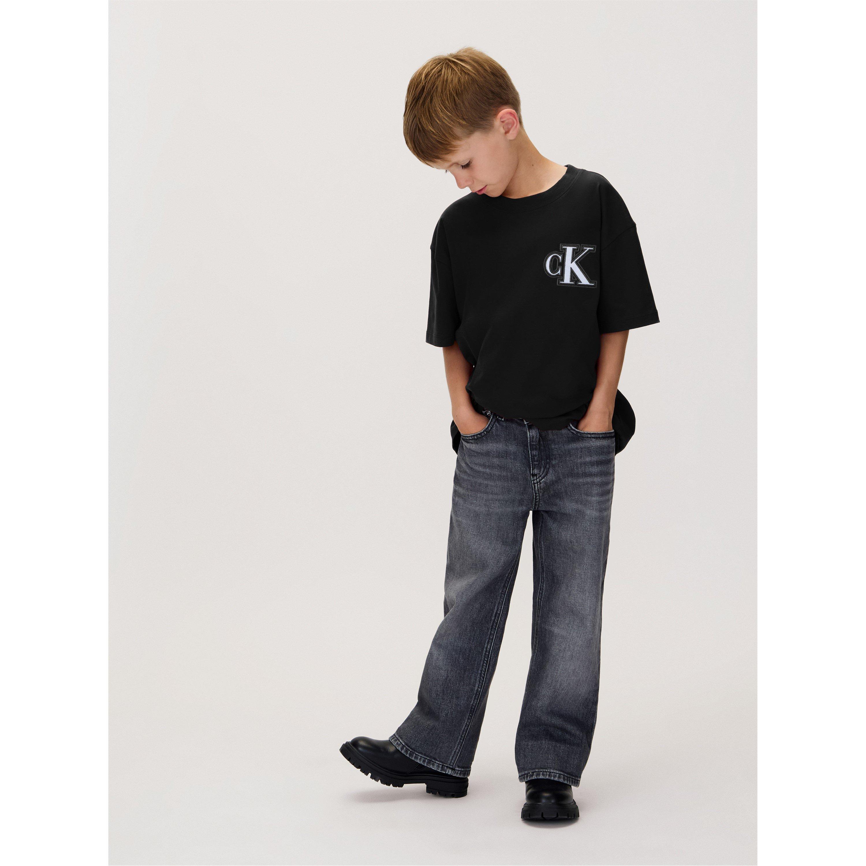 CK Black BEH - Calvin Klein Jeans - Kids' CKJ Logo Regular Fit T-Shirt - 4