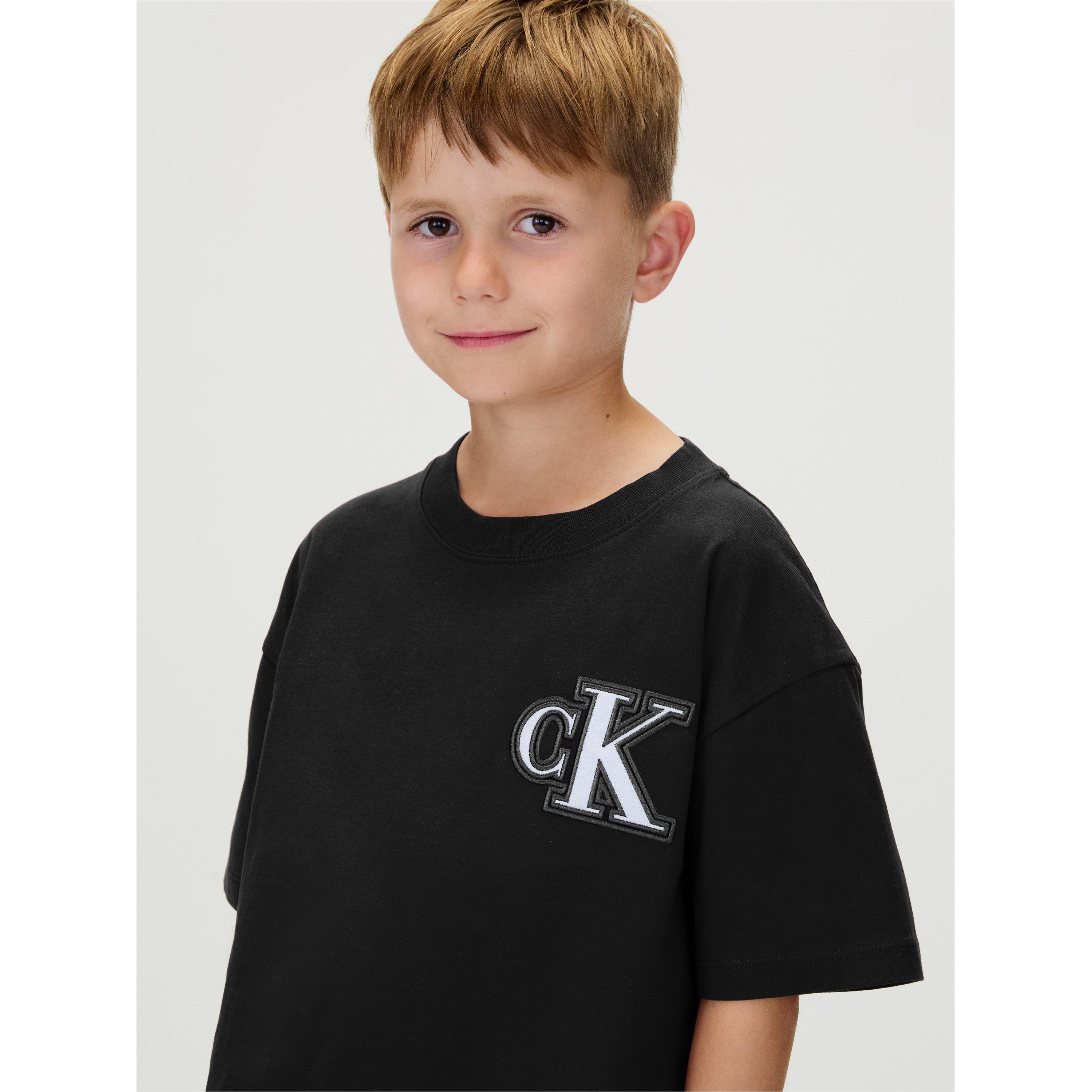 CK Black BEH - Calvin Klein Jeans - Kids' CKJ Logo Regular Fit T-Shirt - 5