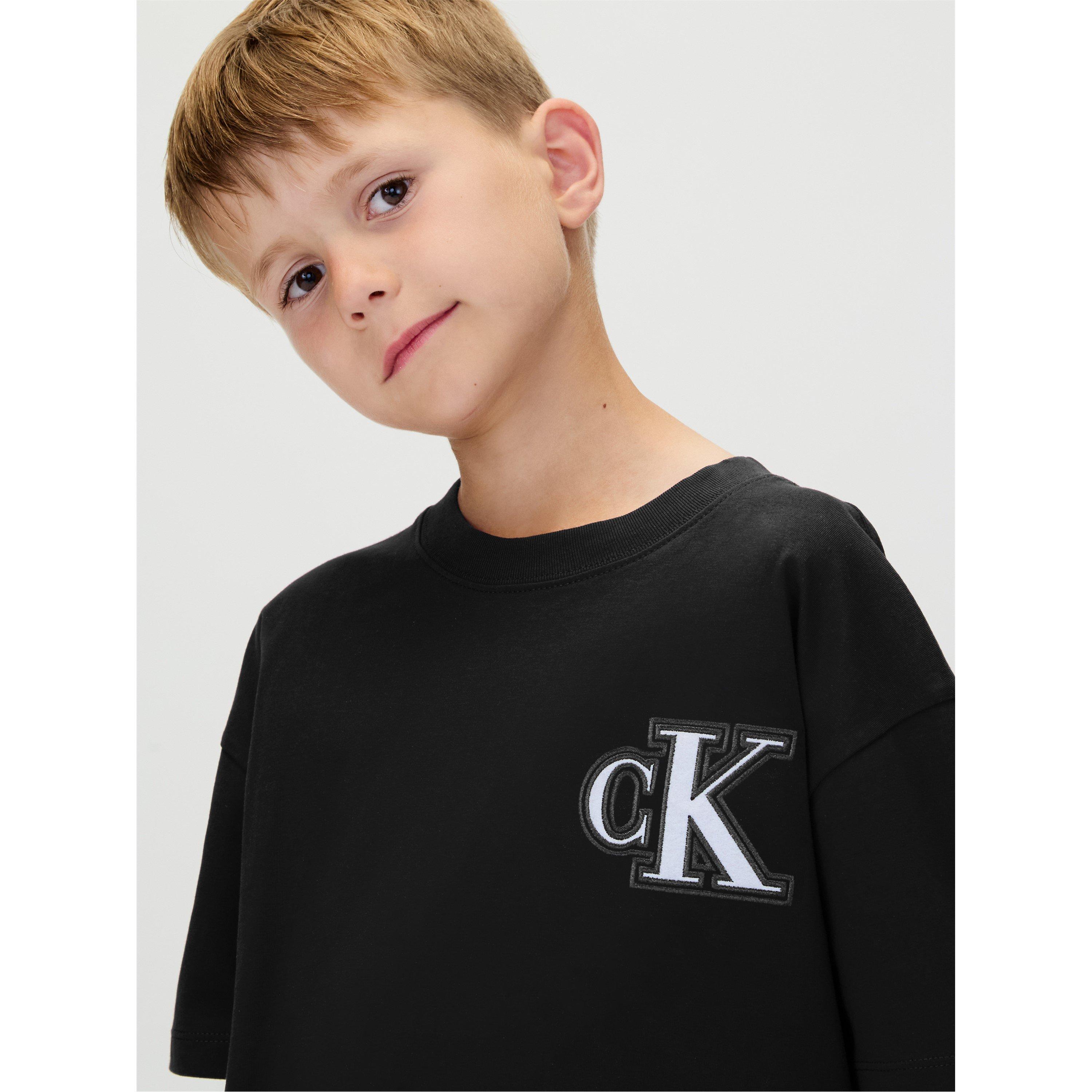 CK Black BEH - Calvin Klein Jeans - Kids' CKJ Logo Regular Fit T-Shirt - 6