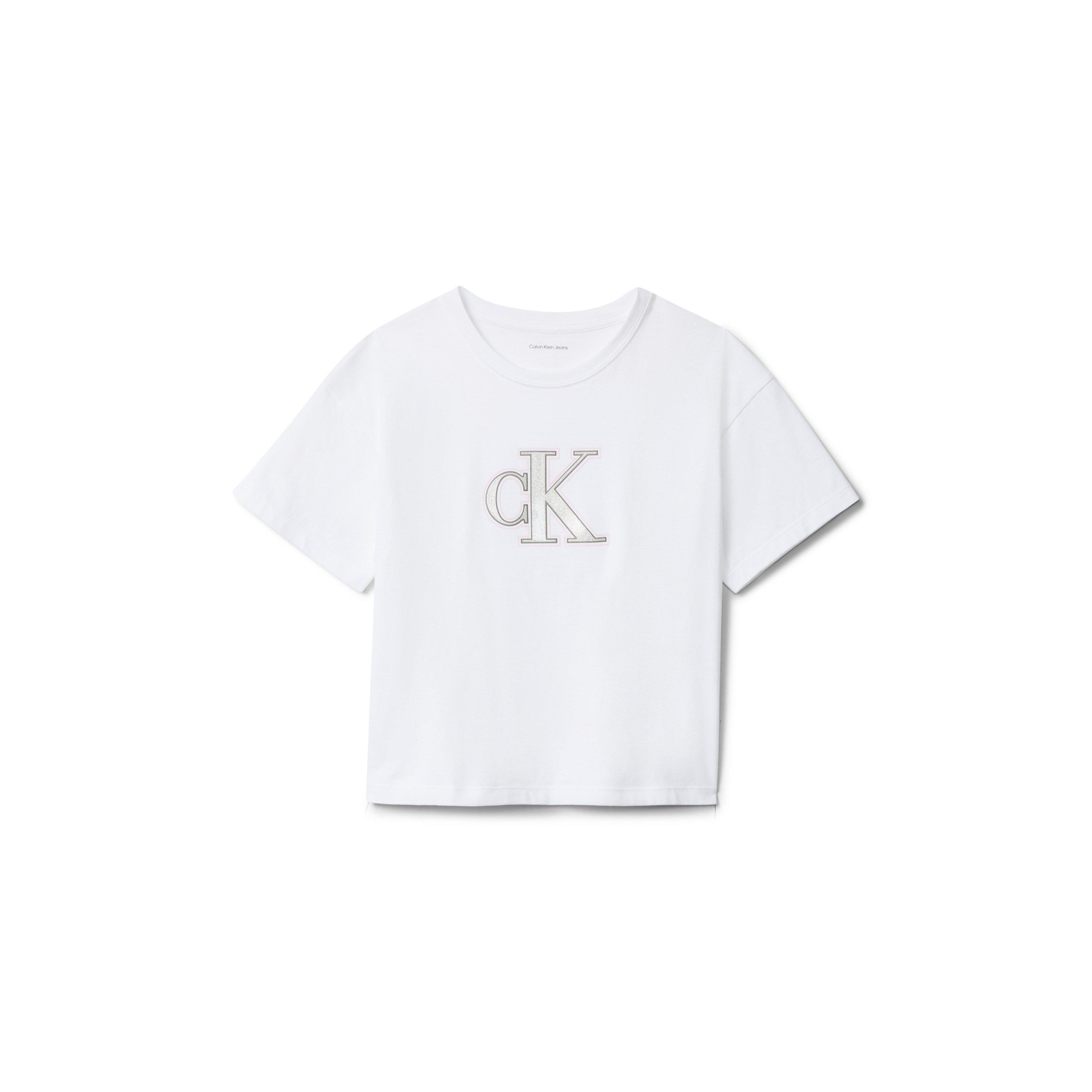White YAF - Calvin Klein Jeans - Kids' Big Logo Regular Fit T-Shirt - 1