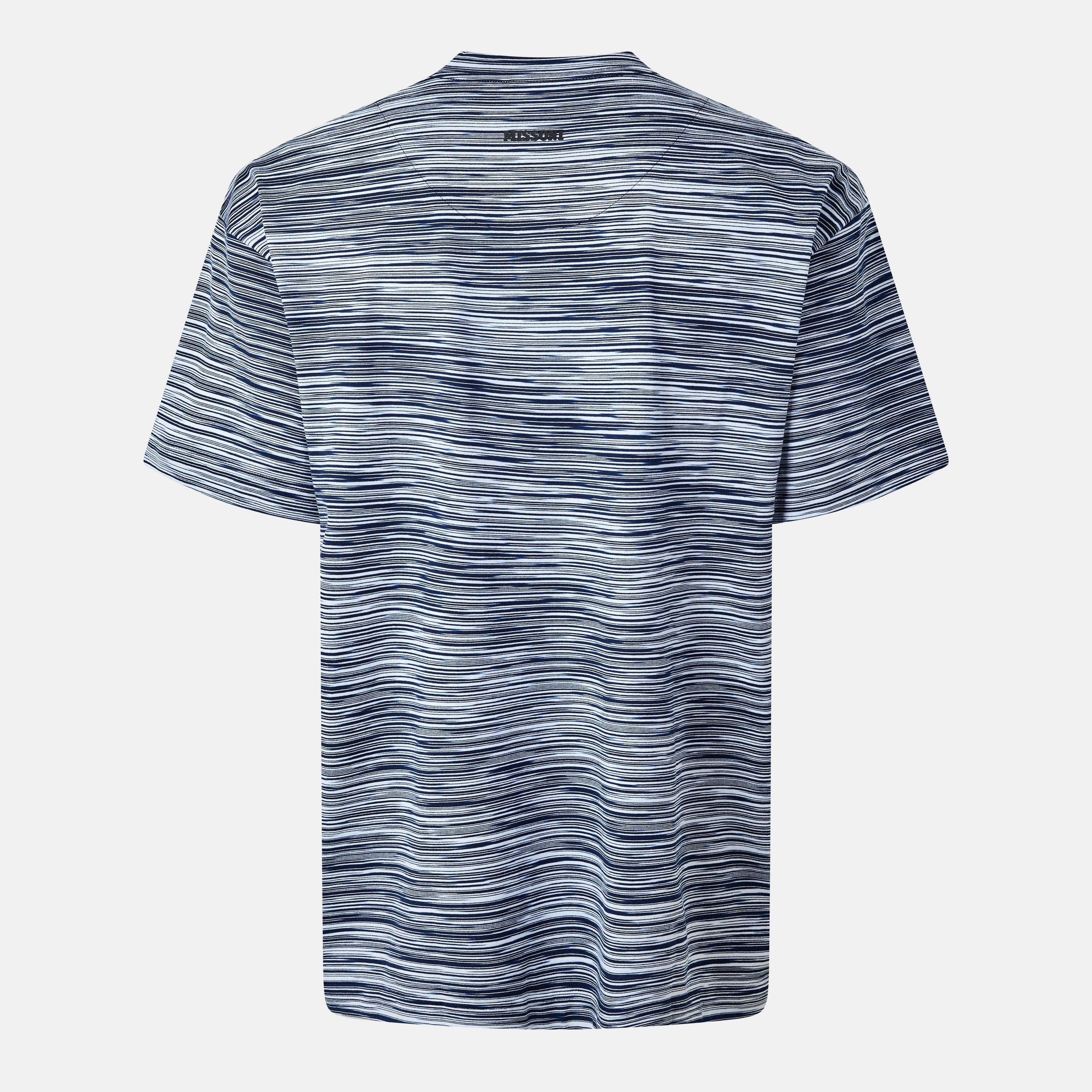 Navy/White - Missoni - Short Sleeved T-Shirt - 2
