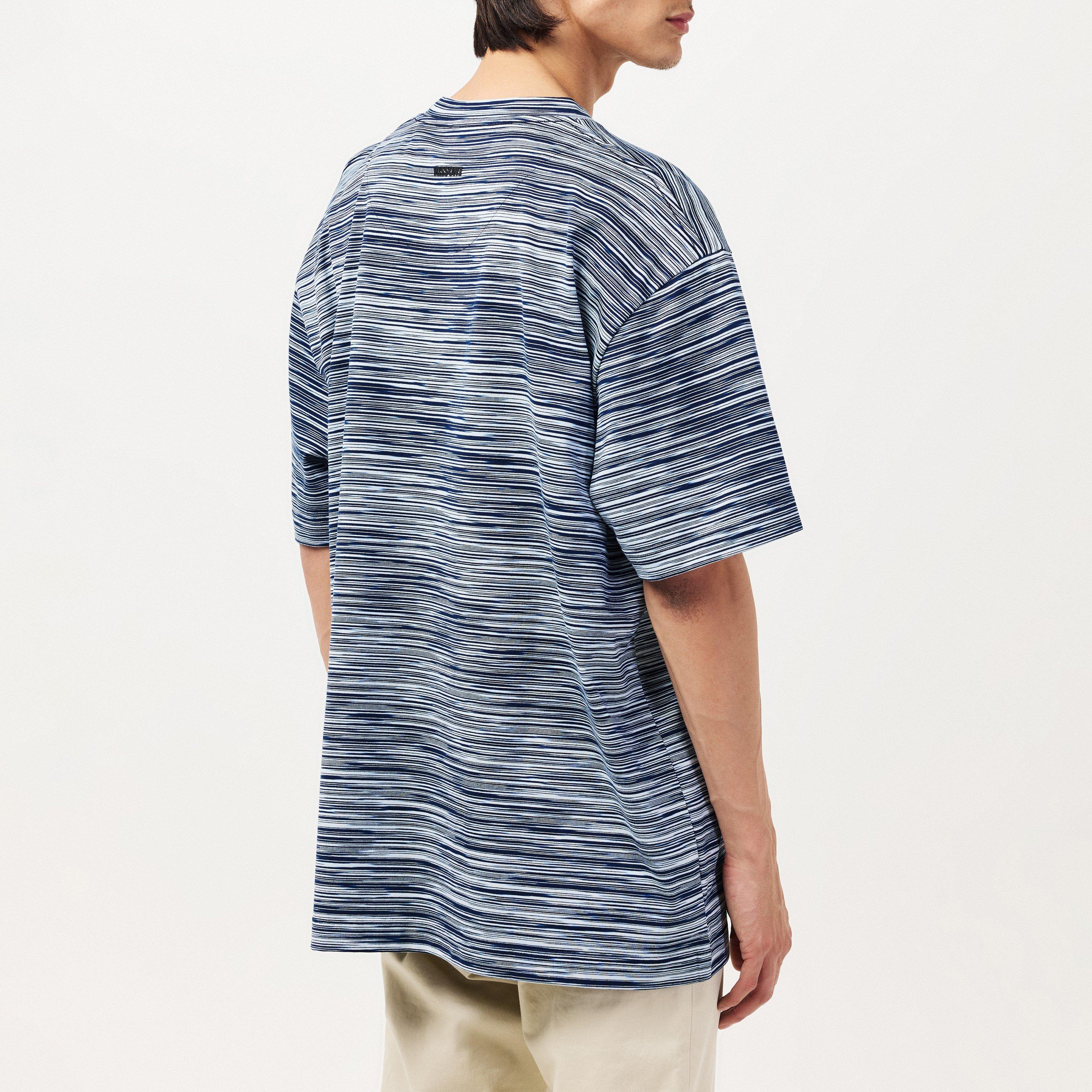 Navy/White - Missoni - Short Sleeved T-Shirt - 4