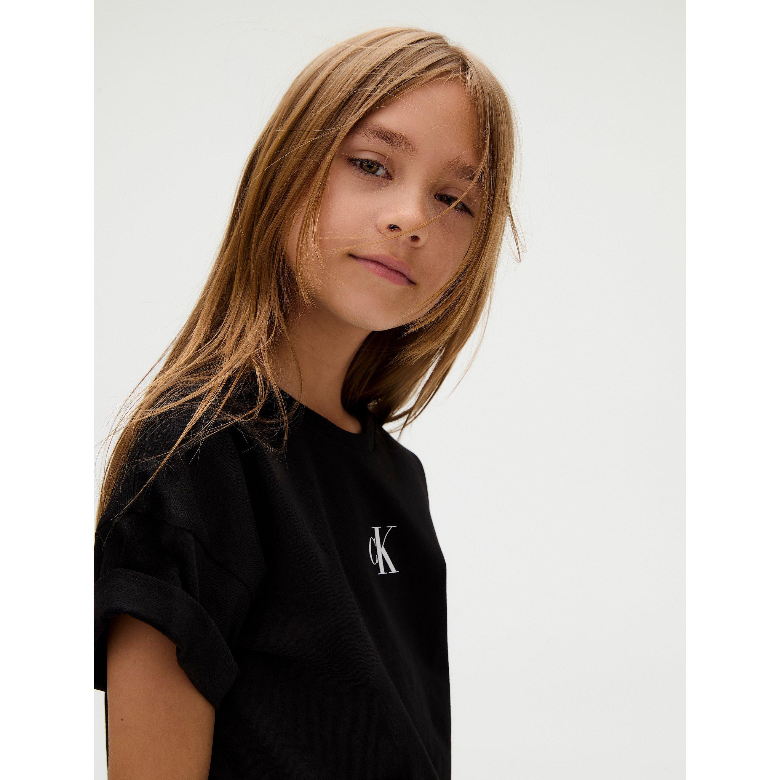 CK Black BEH - Calvin Klein Jeans - Kids' Logo Boxy Regular Fit T-Shirt - 3