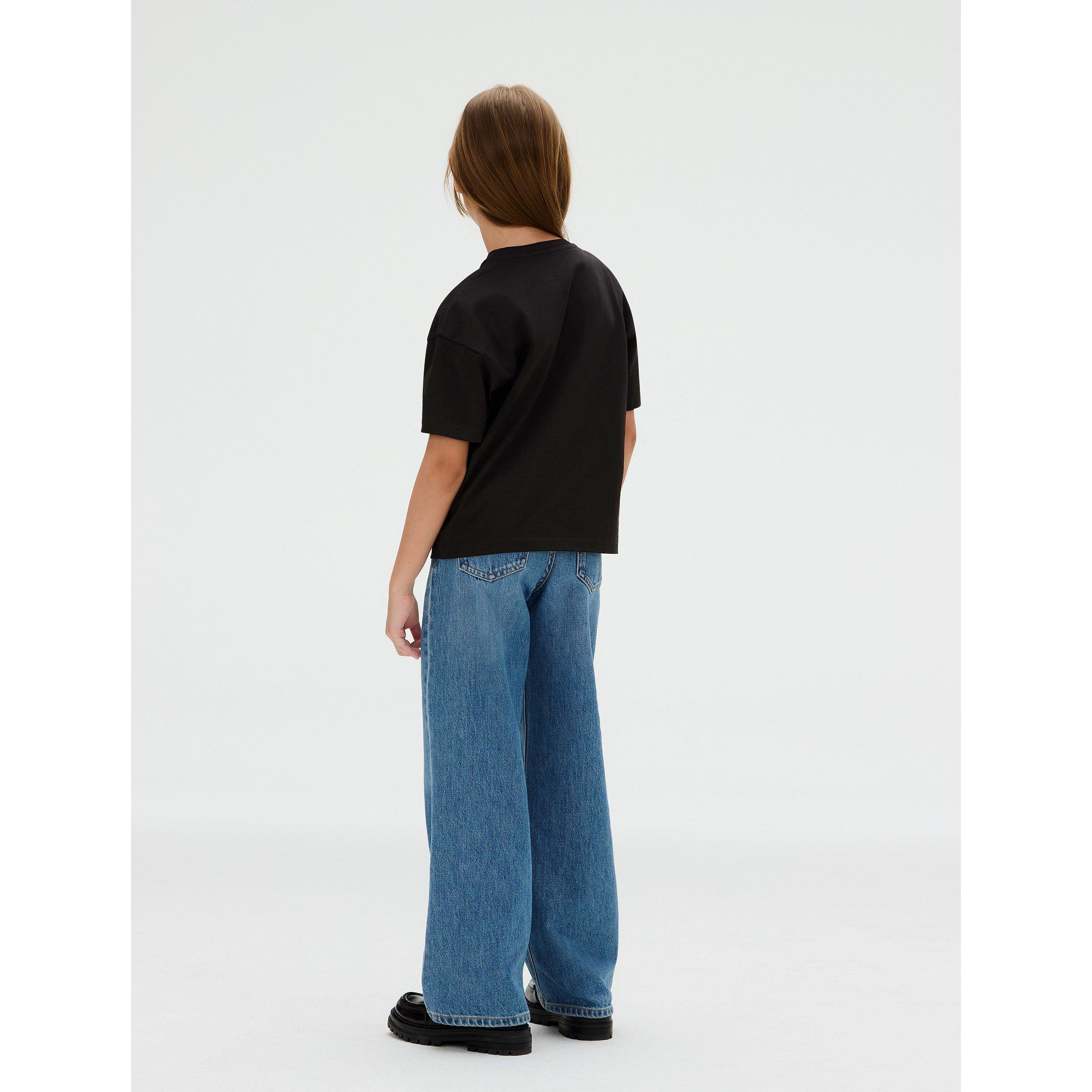 CK Black BEH - Calvin Klein Jeans - Kids' Logo Boxy Regular Fit T-Shirt - 4