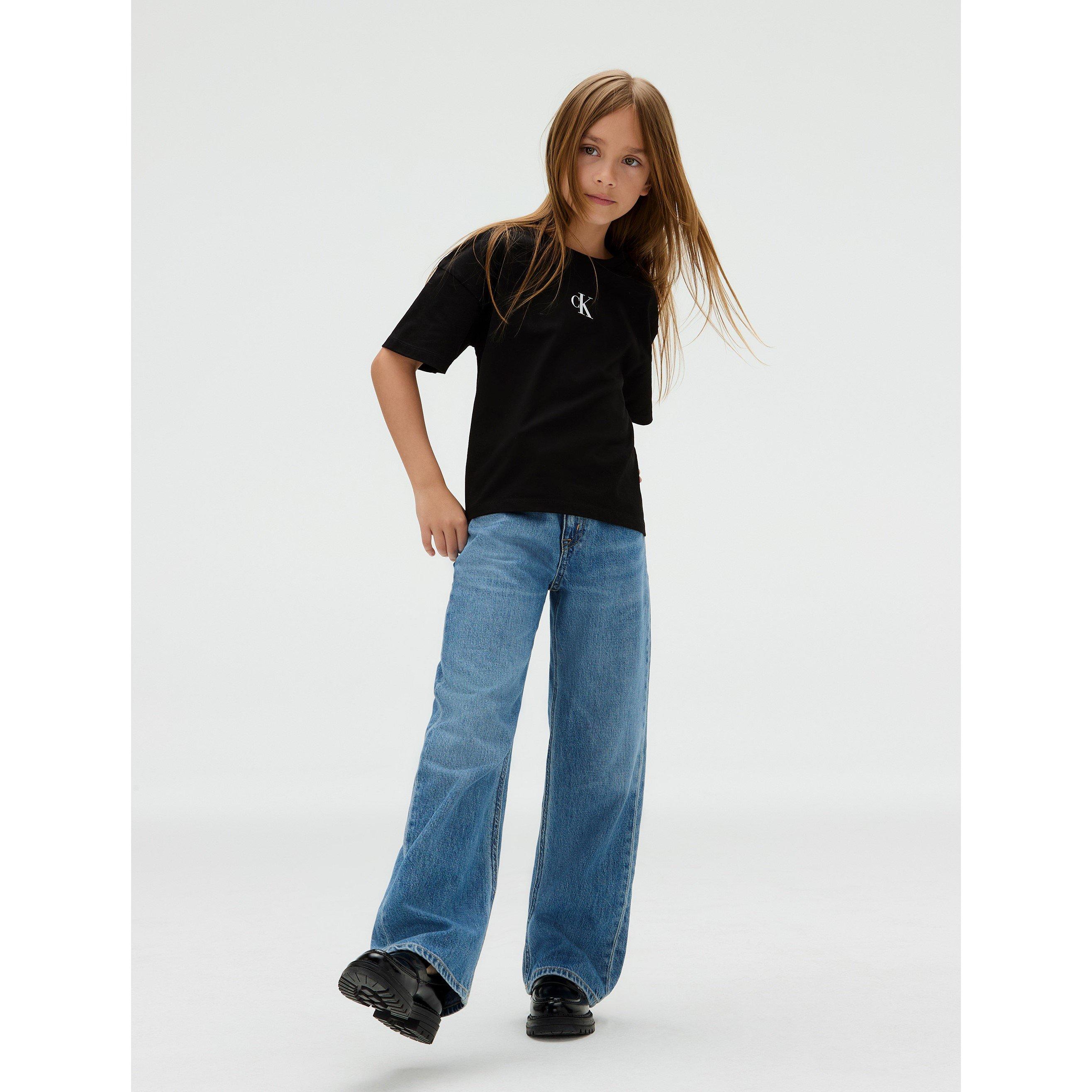 CK Black BEH - Calvin Klein Jeans - Kids' Logo Boxy Regular Fit T-Shirt - 6