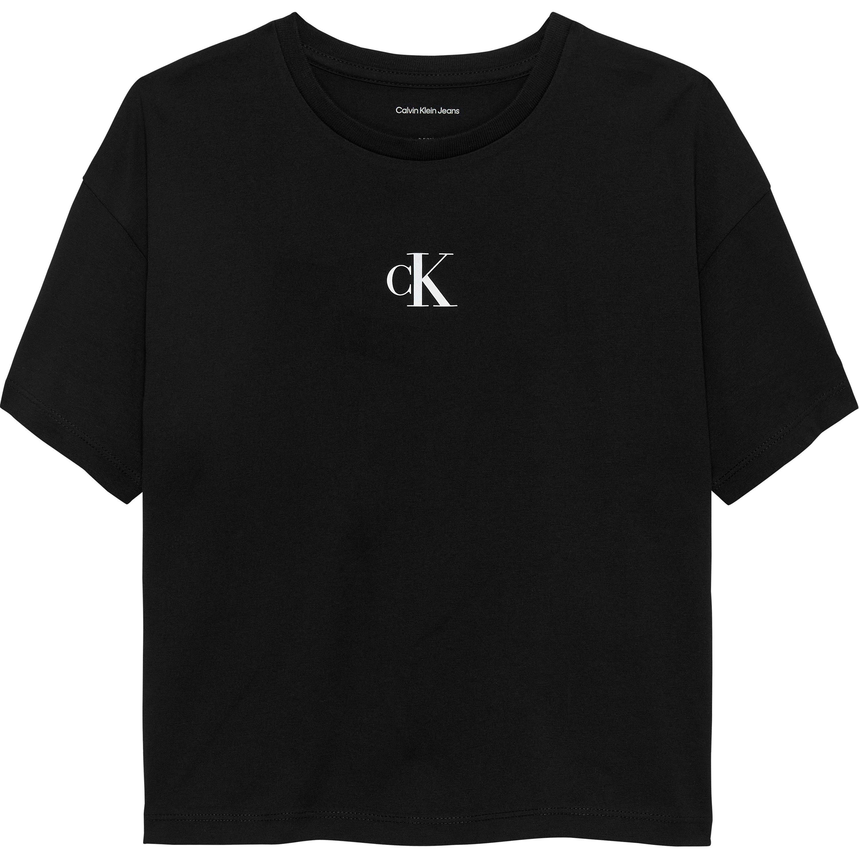 CK Black BEH - Calvin Klein Jeans - Kids' Logo Boxy Regular Fit T-Shirt - 8