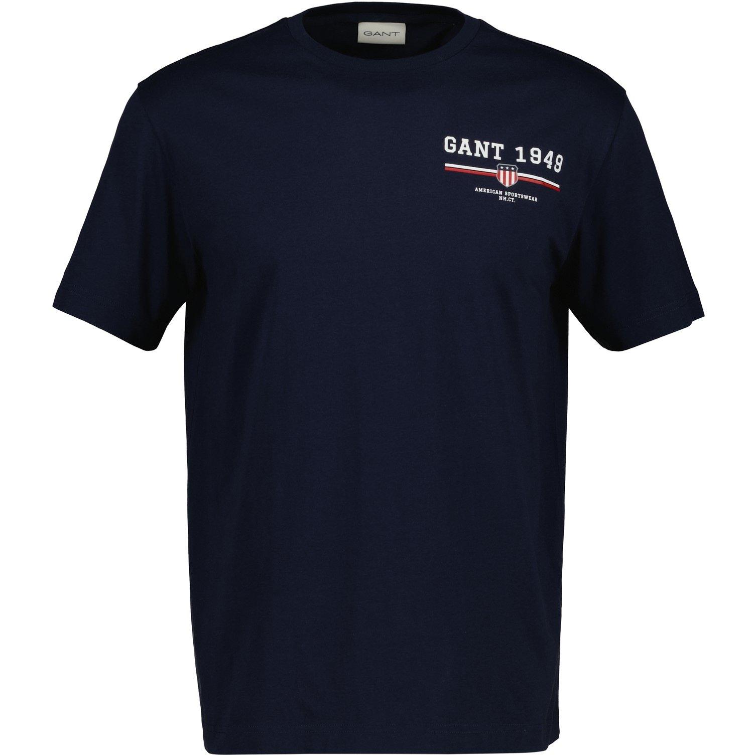 Gant Men's Graphic Regular Fit T-Shirt - Evening 433 - M