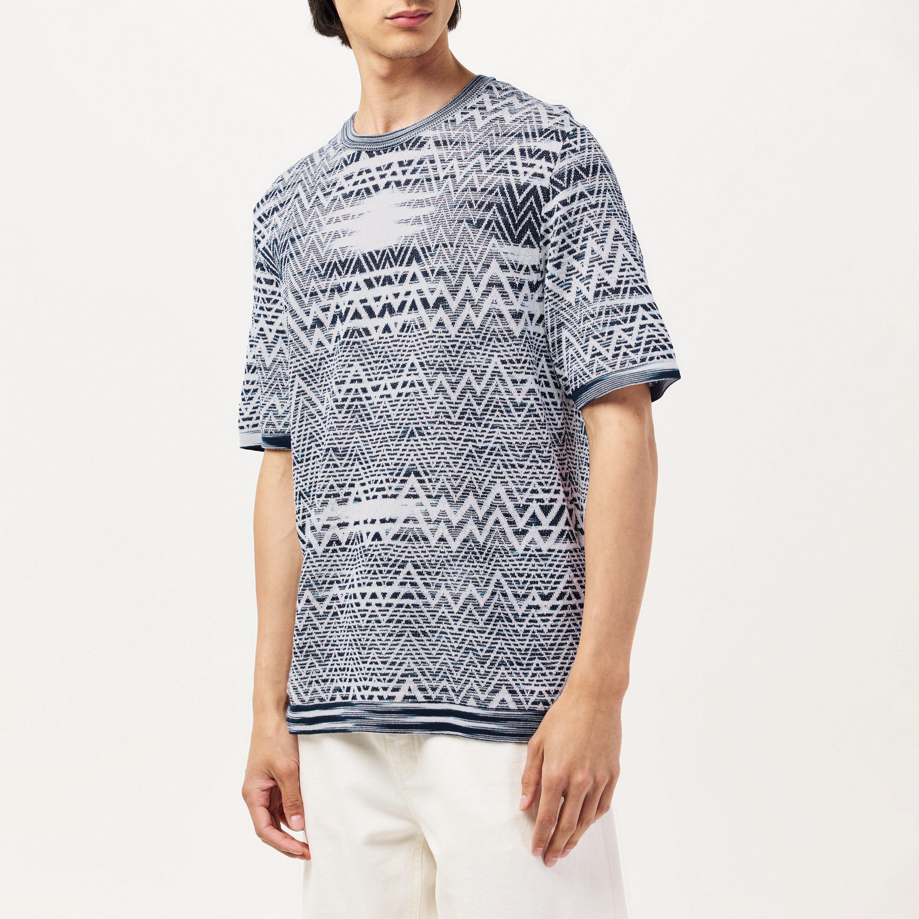 Gradient Blu - Missoni - Regular Fit Short-Sleeve T-Shirt - 3