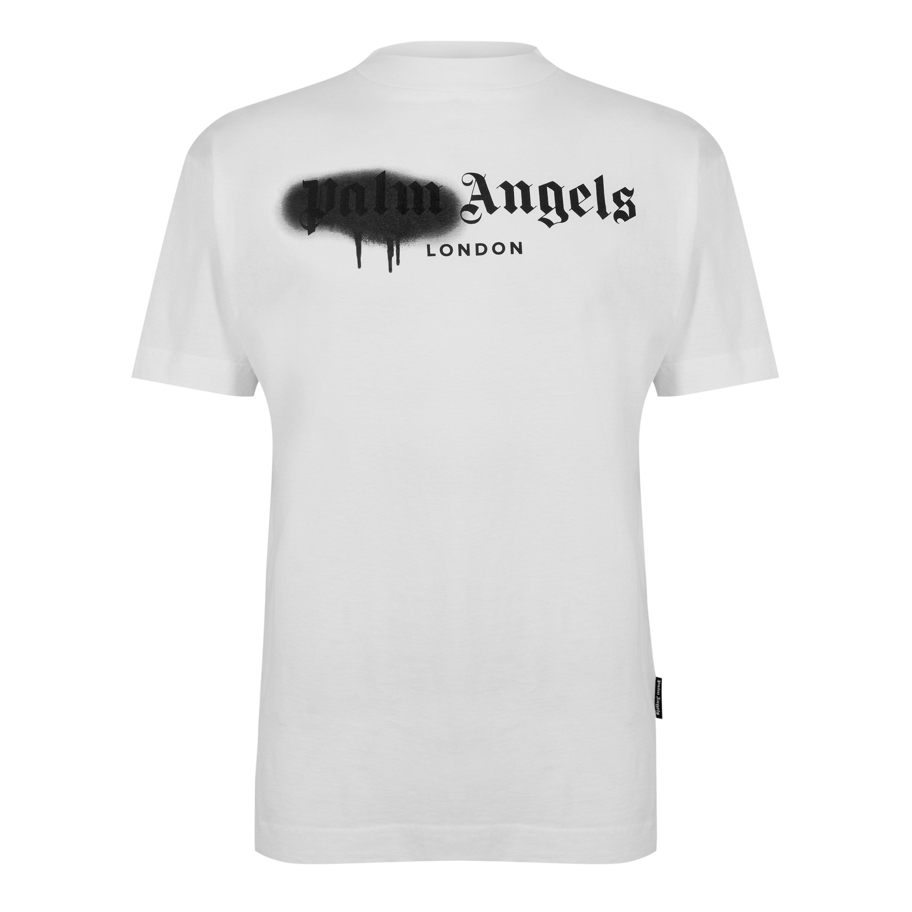 NEW YORK SPRAYED T-SHIRT in black - Palm Angels® Official