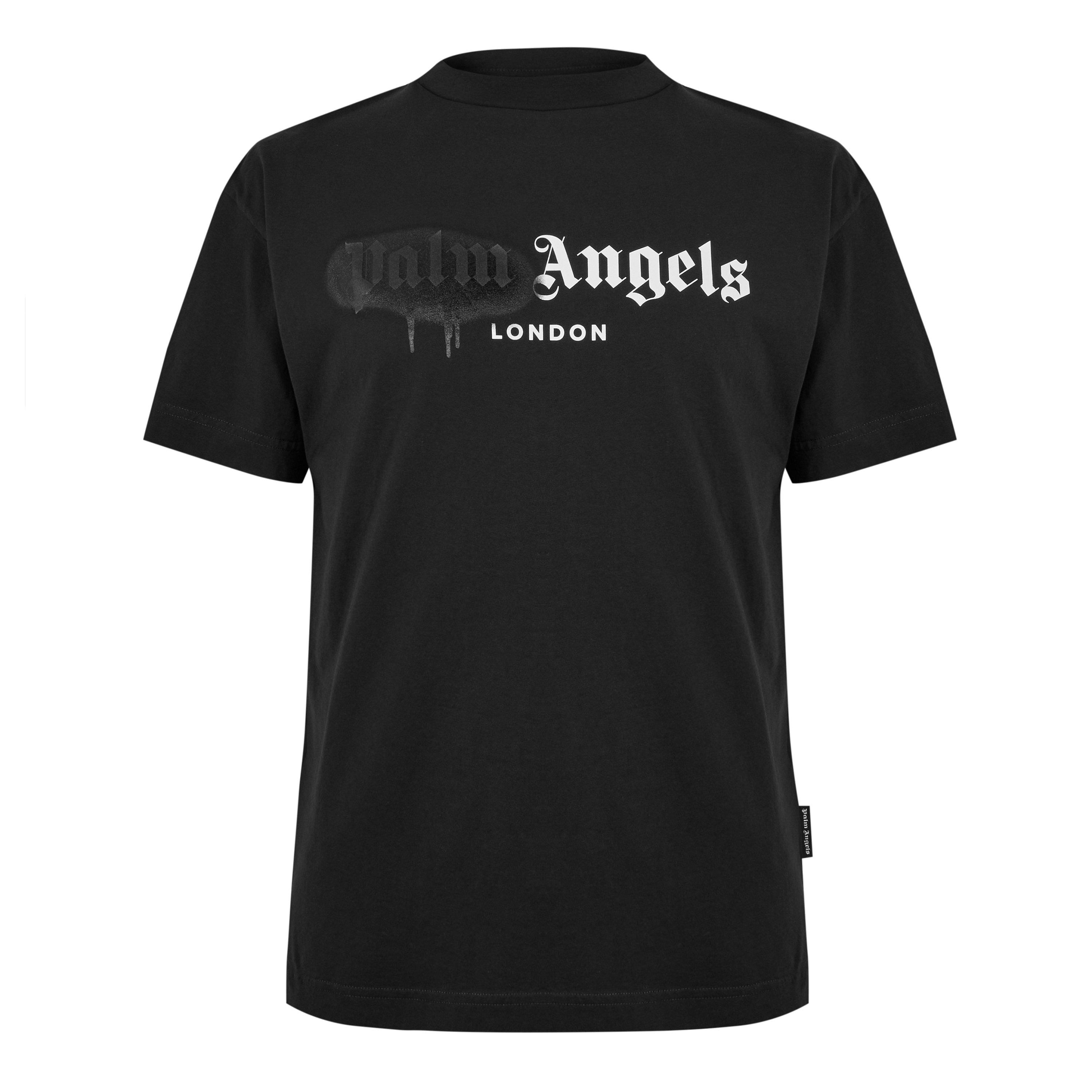 関税送料込 〈Palm Angels〉スプレーロゴ Tシャツ black white Palm Angels | Spray Logo T-Shirt | Regular Fit T-Shirts