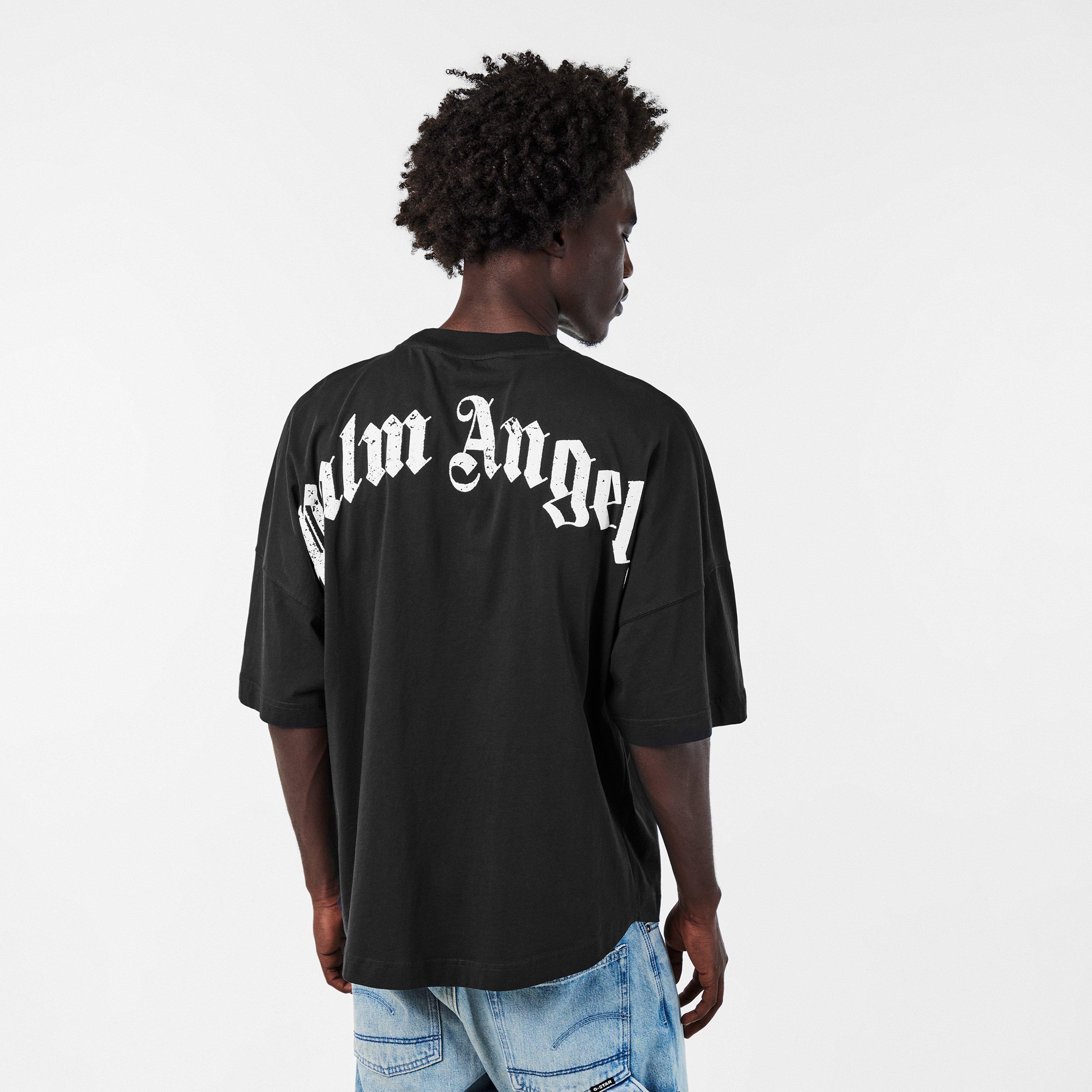 Black - Palm Angels - Gothic Oversized T-Shirt - 4