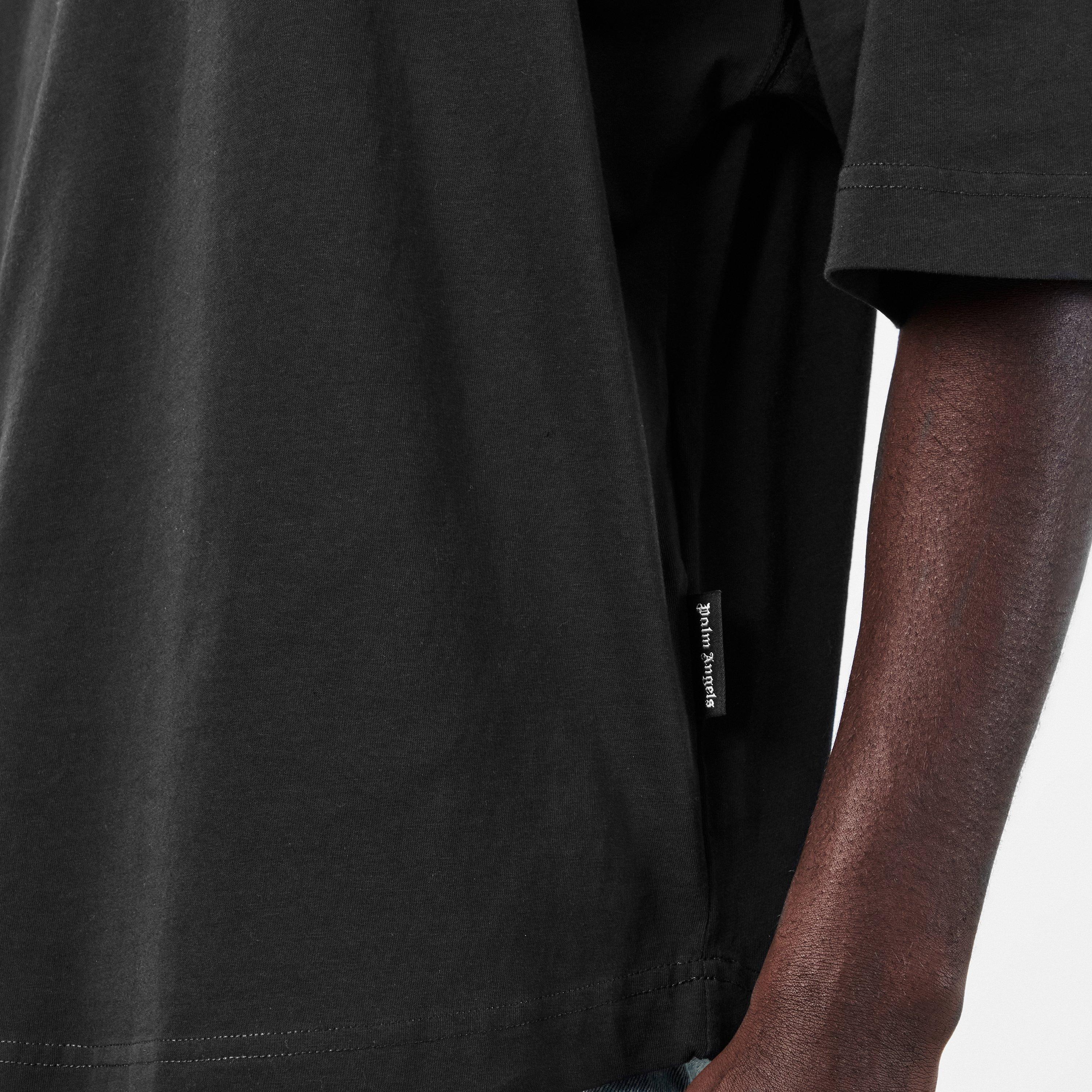 Black - Palm Angels - Gothic Oversized T-Shirt - 5