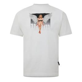 Palm Angels Crystal Pin Up T-Shirt