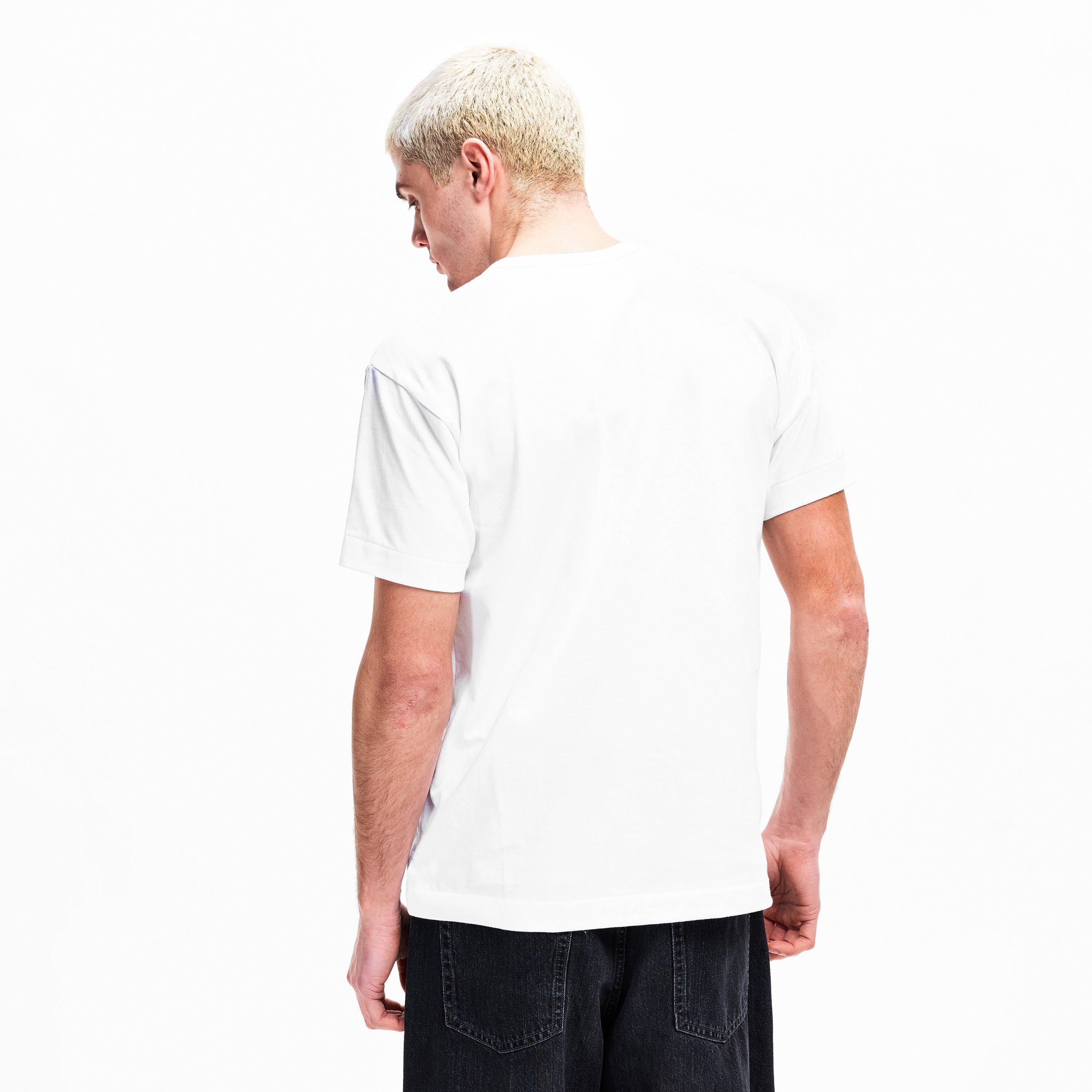 White/Black - Comme des Garcons PLAY - Men's Logo T-Shirt - 4