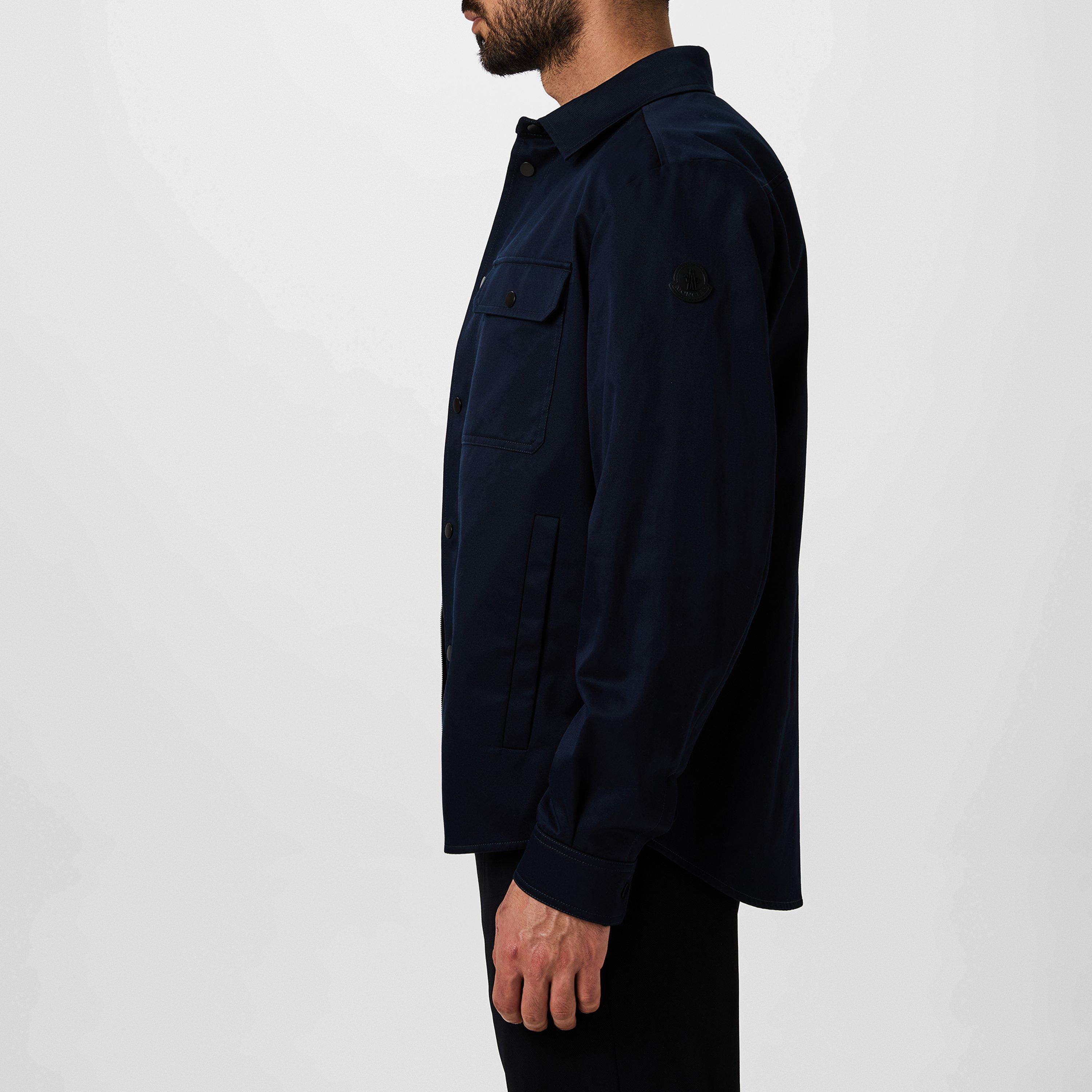 Navy 774 - Moncler - Men's  Cotton Long Sleeve Zip Overshirt - 2
