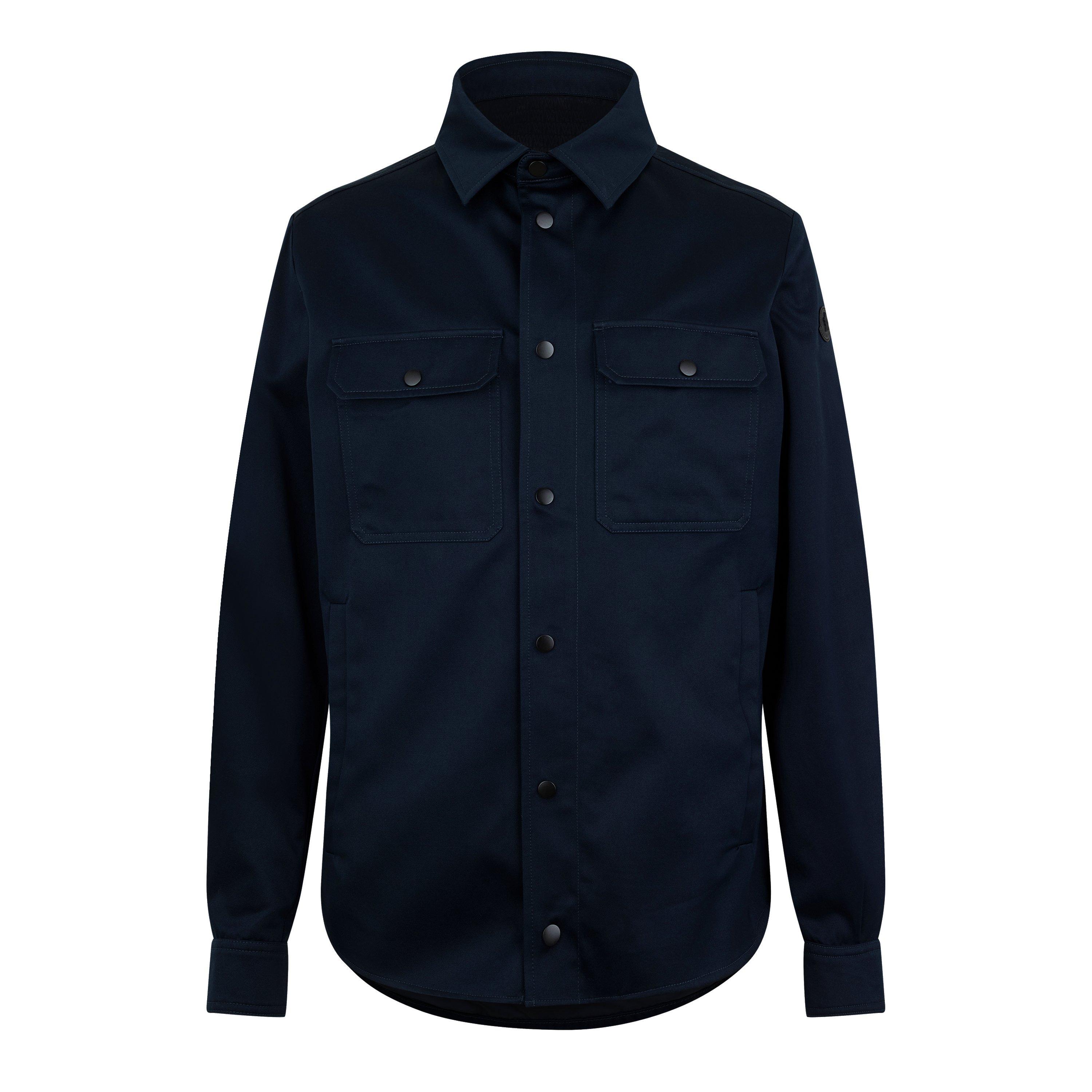 Navy 774 - Moncler - Men's  Cotton Long Sleeve Zip Overshirt - 5