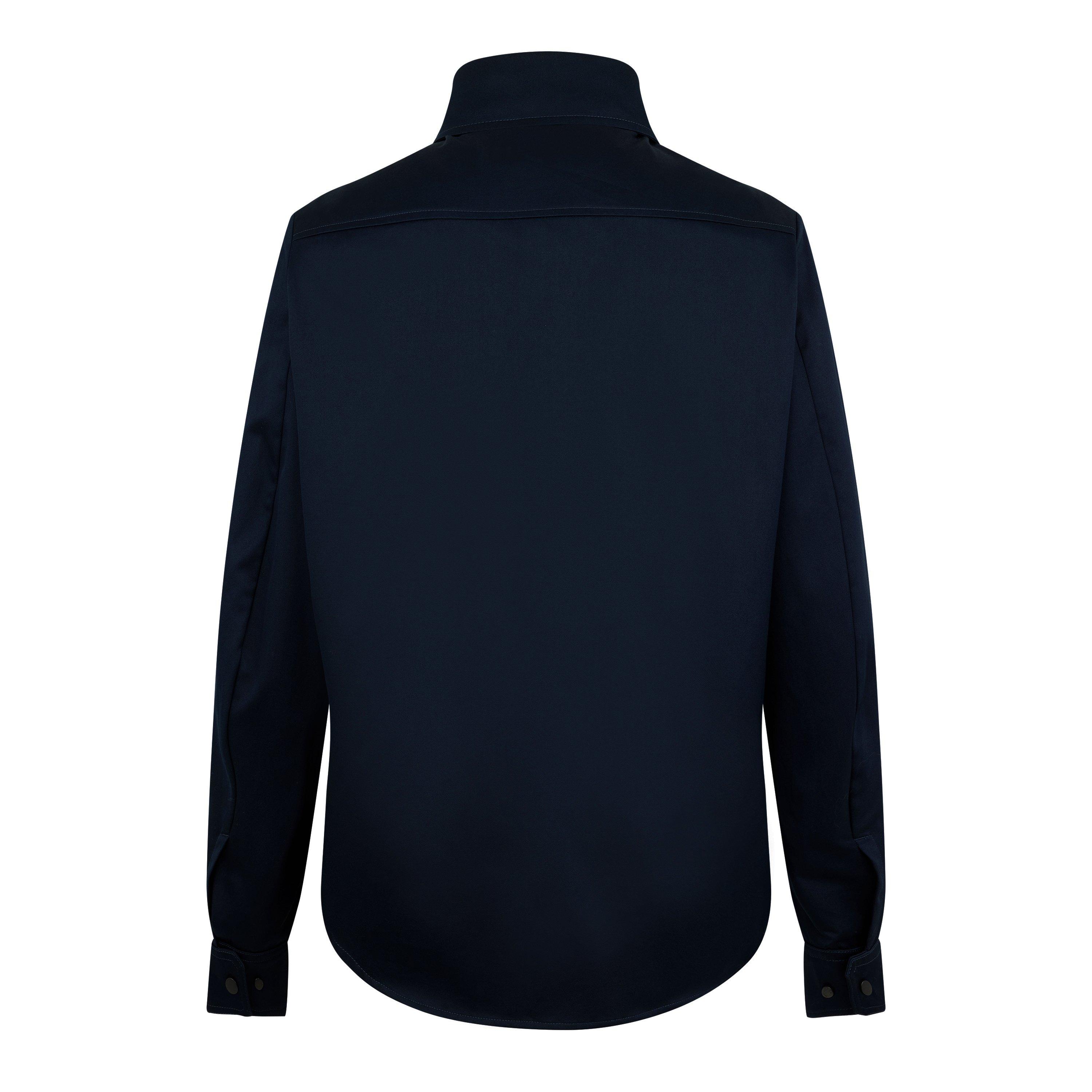 Navy 774 - Moncler - Men's  Cotton Long Sleeve Zip Overshirt - 6