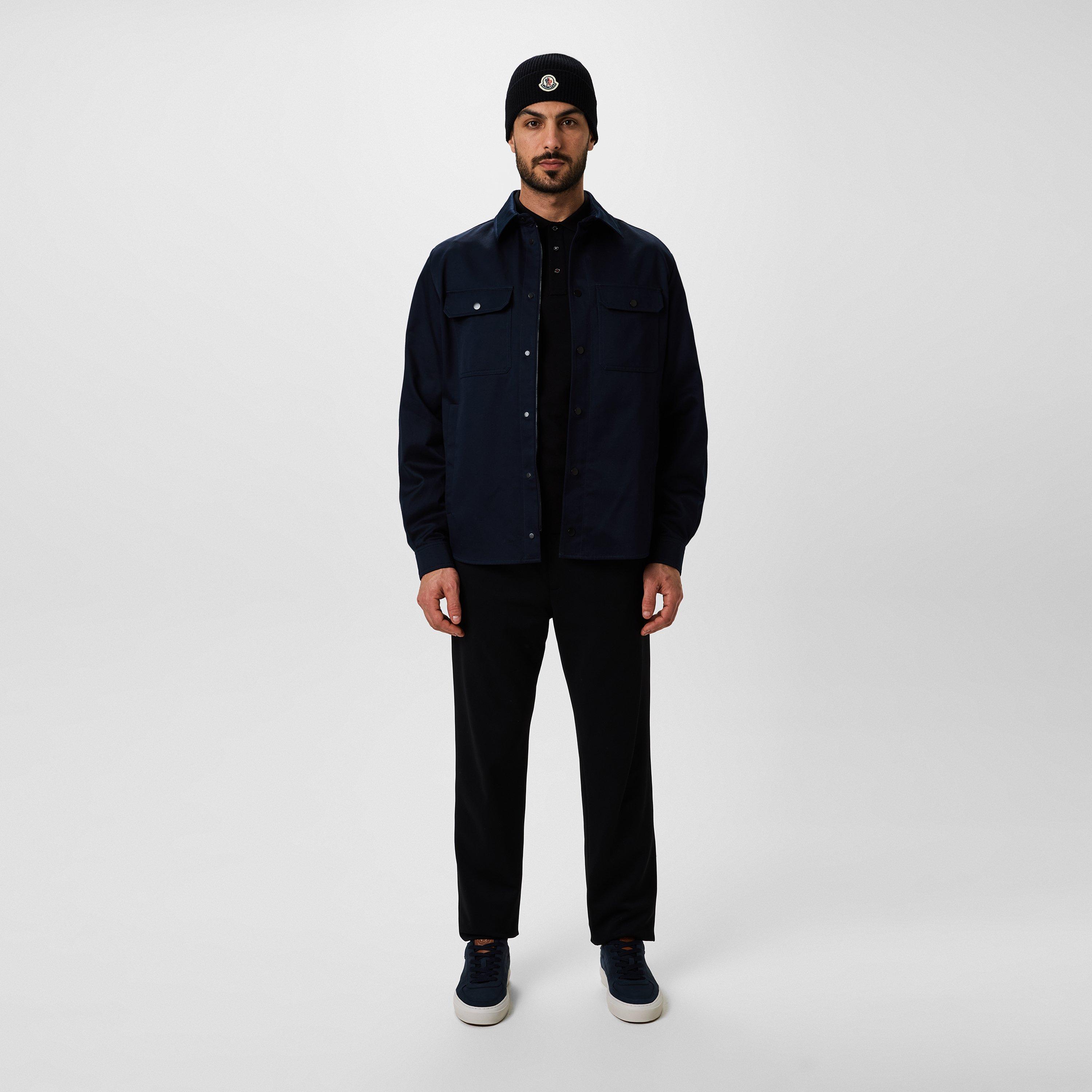 Navy 774 - Moncler - Men's  Cotton Long Sleeve Zip Overshirt - 4