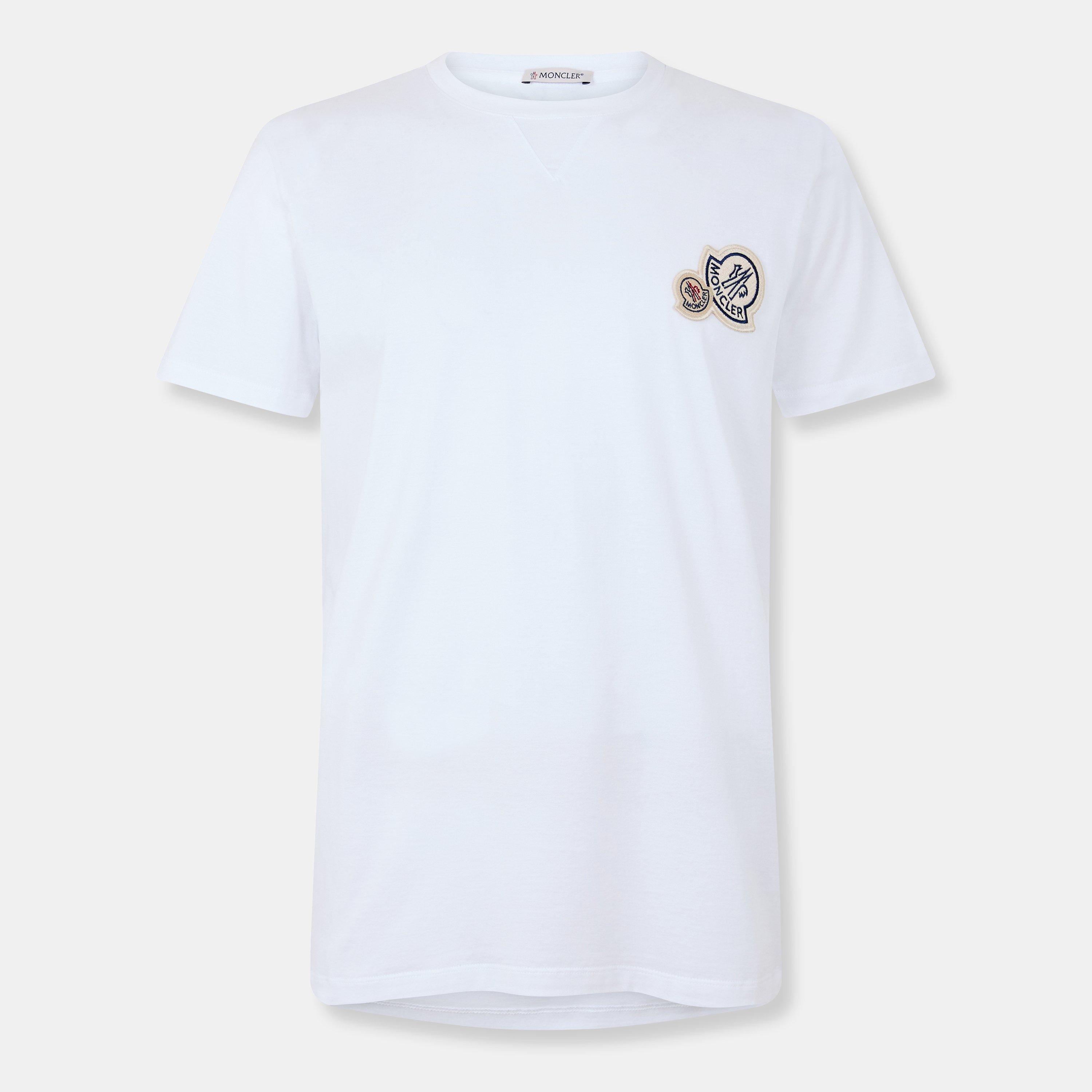 Moncler Double Logo T-Shirt - White - XL