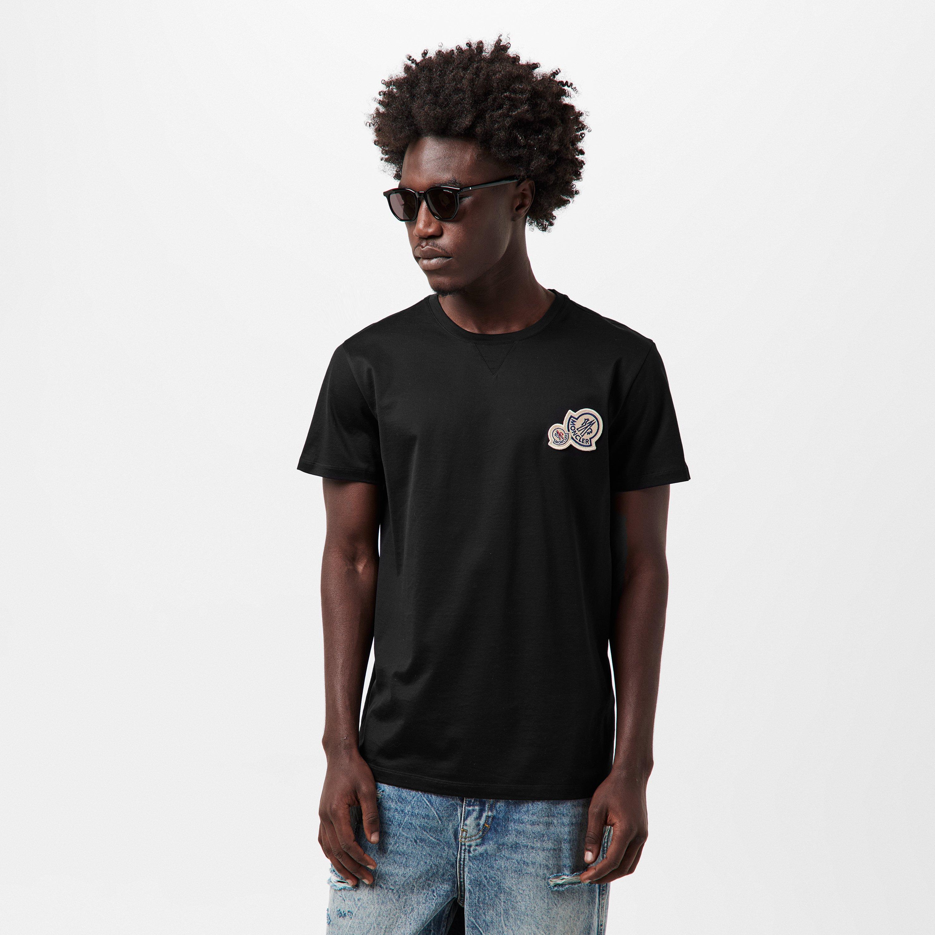 Black - Moncler - Double Logo T-Shirt - 3