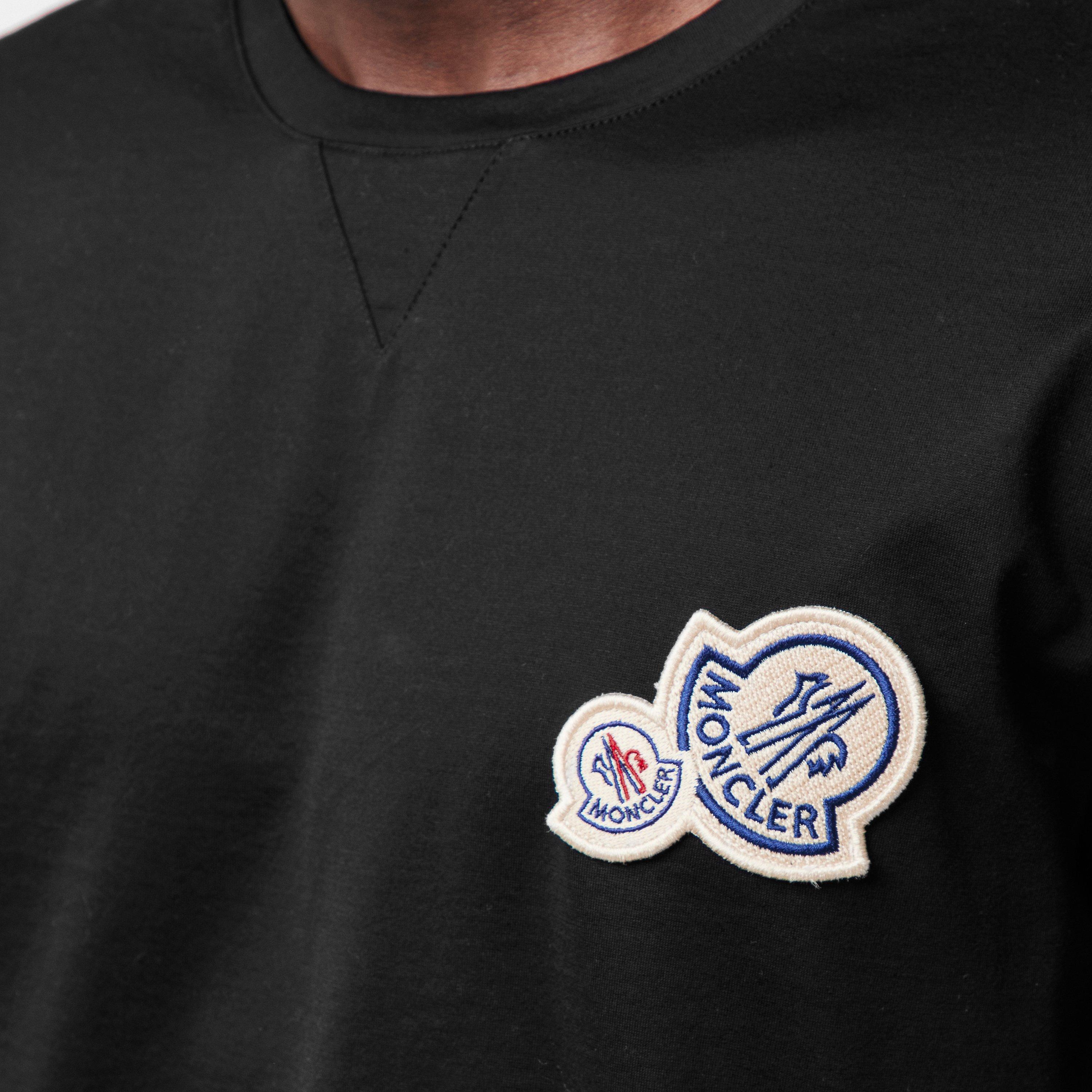 Black - Moncler - Double Logo T-Shirt - 5