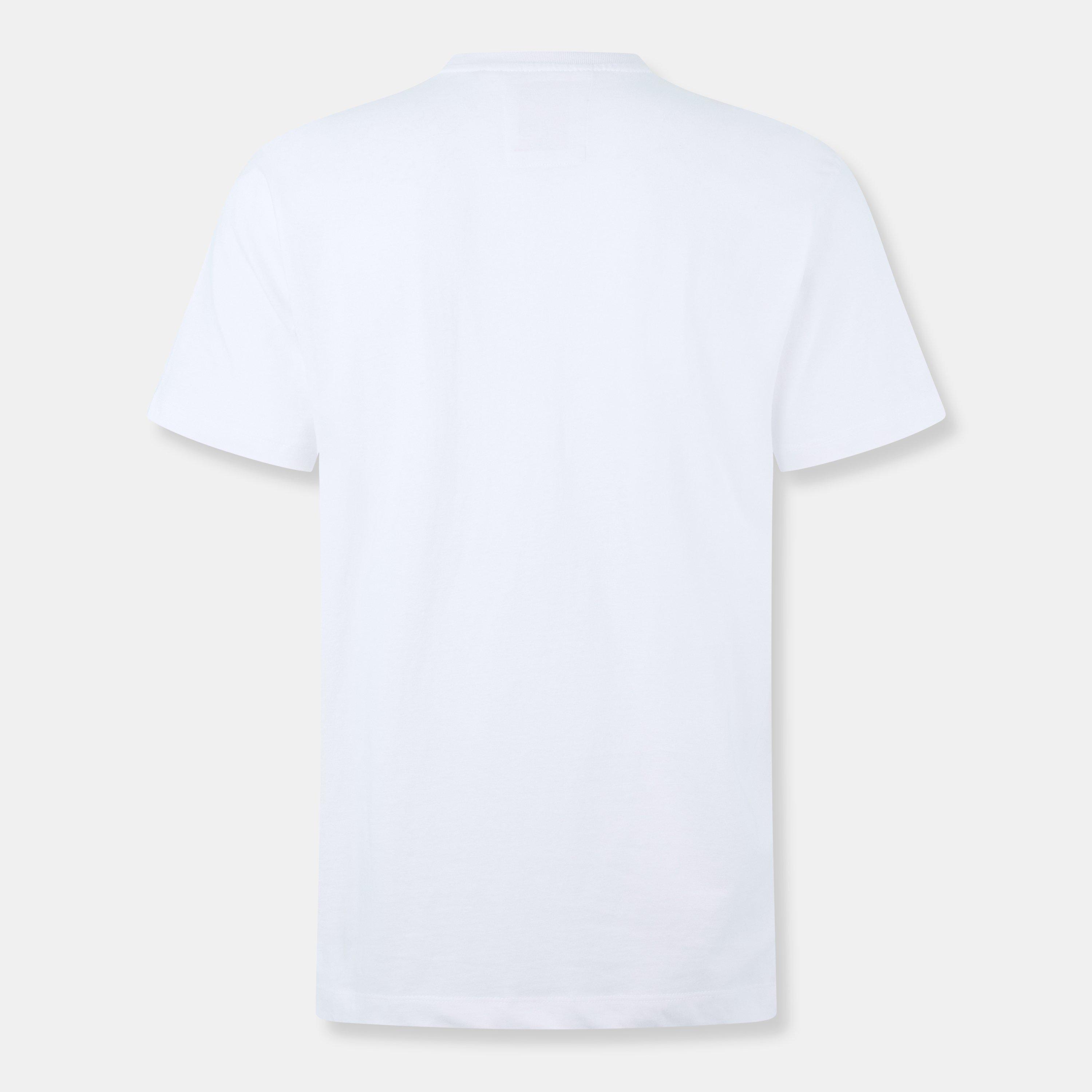 White/Navy - Luke - Stamp Regular Fit T-Shirt - 2